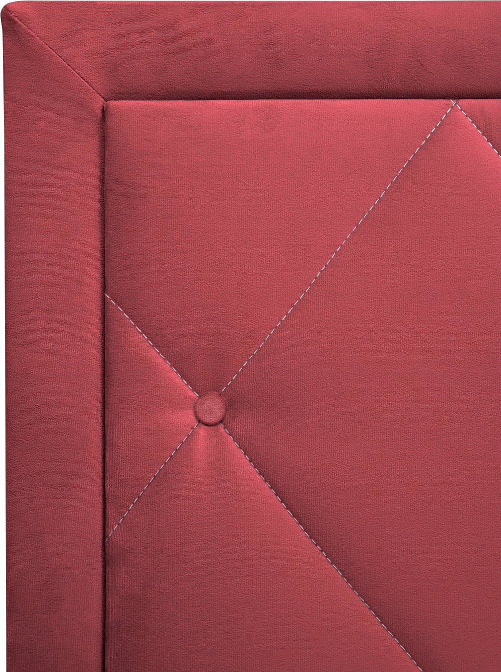 Leonique Boxspring Alfie, bestseller! Inclusief bedlade & topper Optioneel met knoopstiksels of strassstenen, H2, H3 en H4 verkrijgbaar