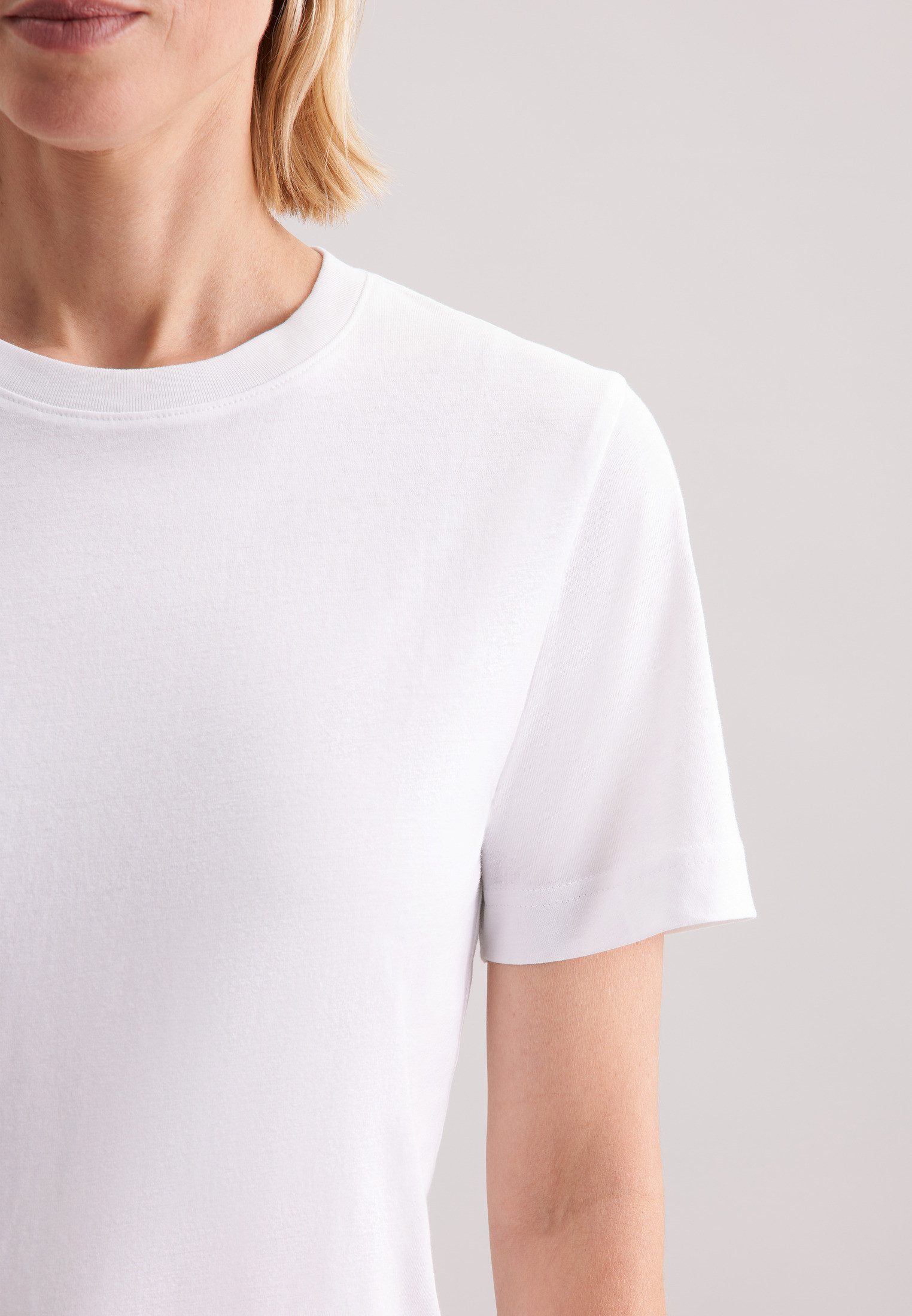 seidensticker T-shirt 1/2 ronde hals uni