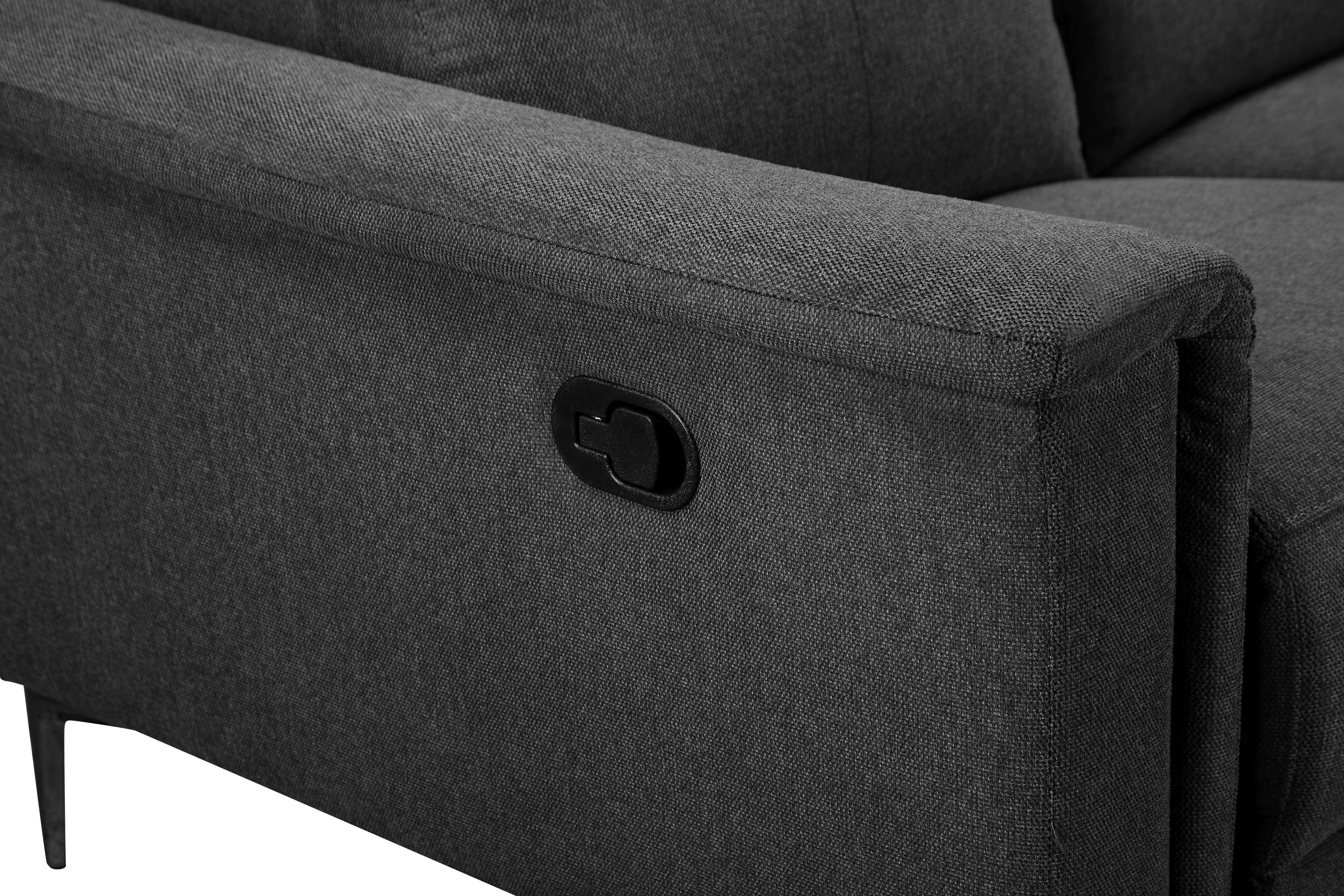 Places of Style 2-zitsbank Lund handmatige of elektrische relaxfunctie en usb-a,