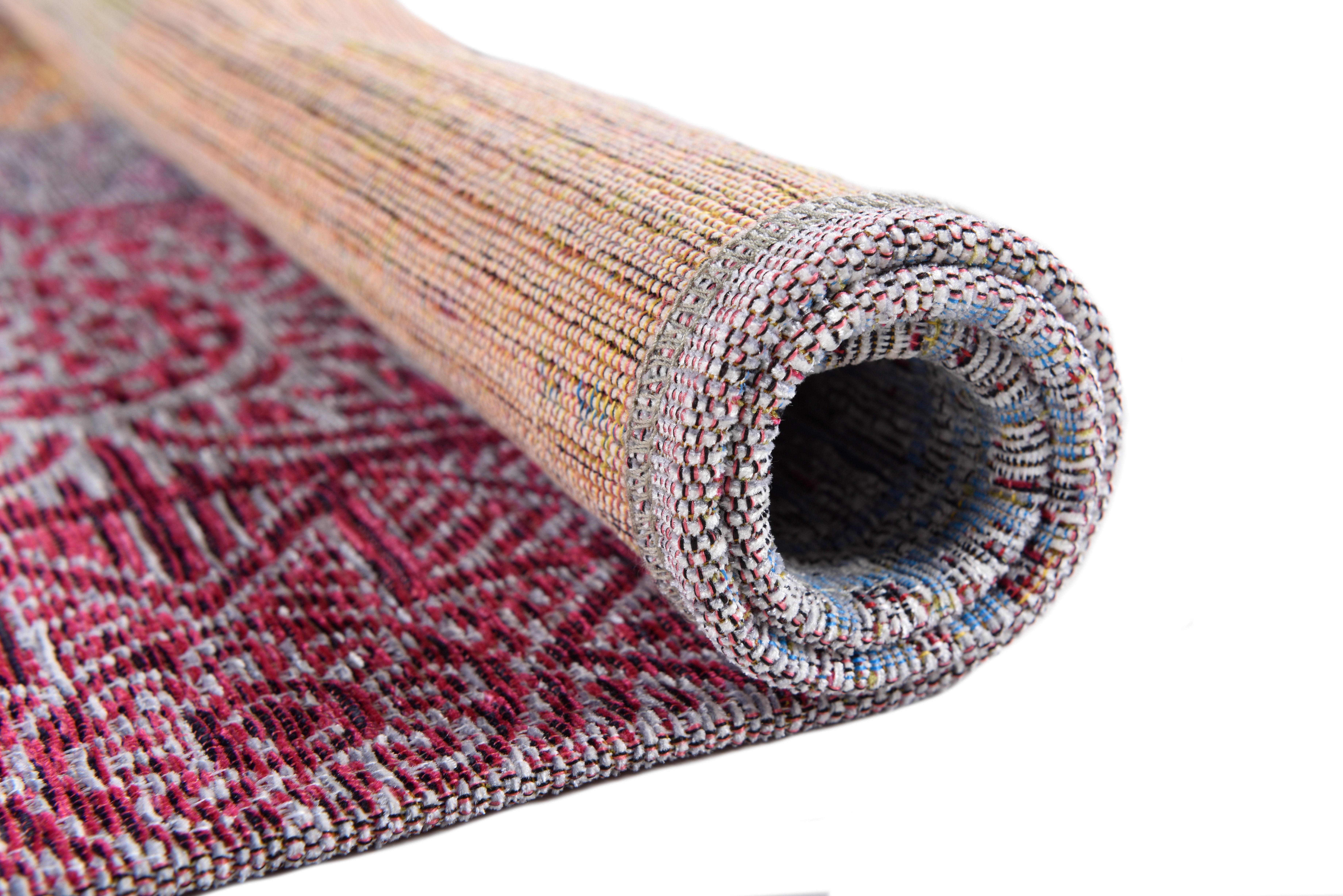 Gino Falcone Vloerkleed Cosima-112 Platweefsel, met chenillegaren, modern patchworkdesign, ornamenten