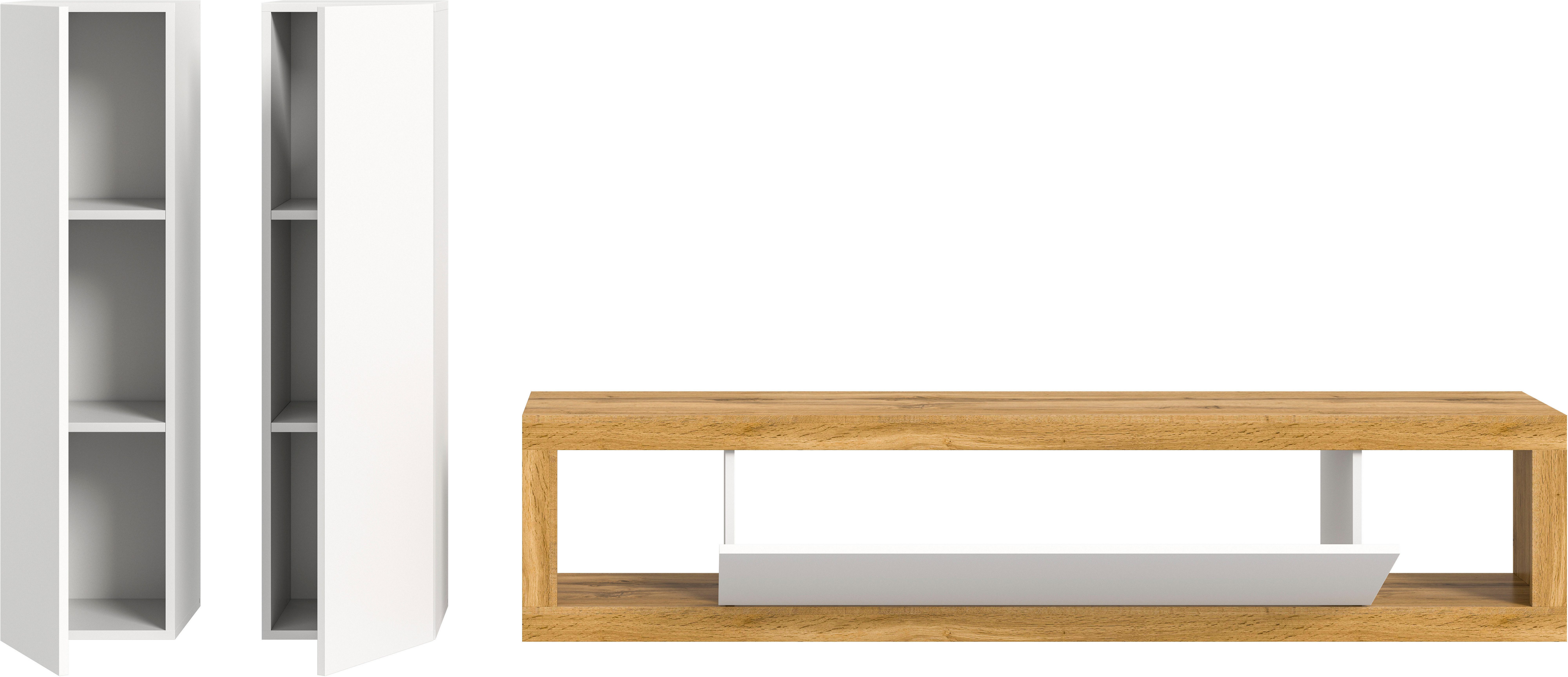 INOSIGN Wandmeubel Trinity,Breedte 270 cm, 1 Lowboard (staand en hangend monteerbaar)(3-delig)