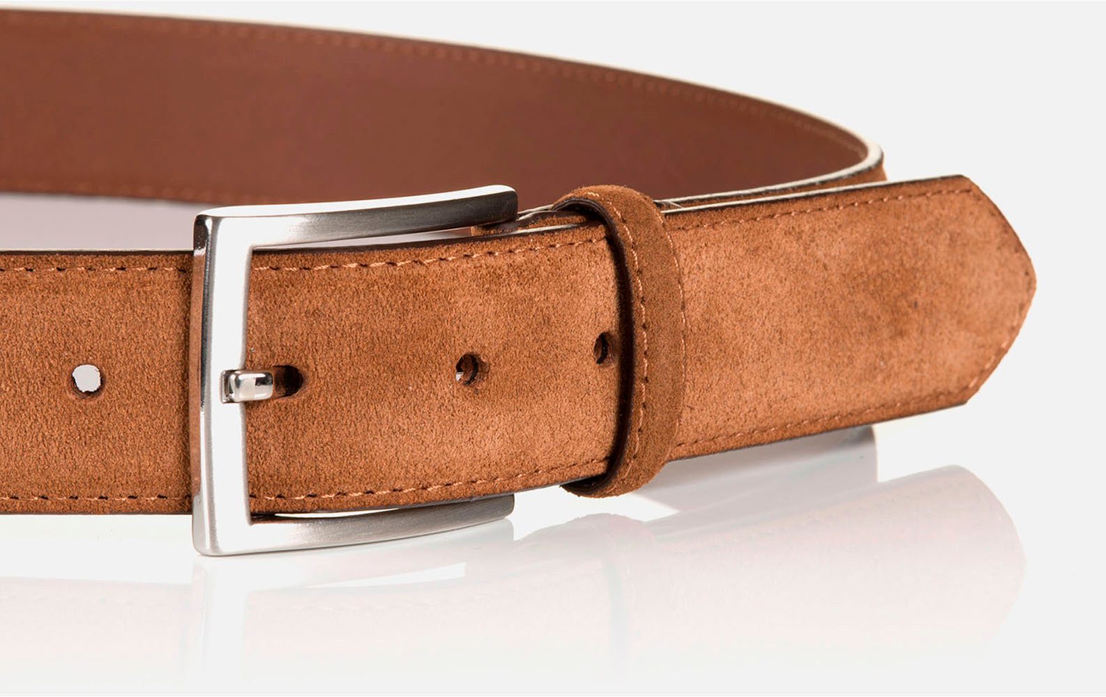 MONTI Leren riem 3,5 cm breed, business-casual, suede, inkortbaar