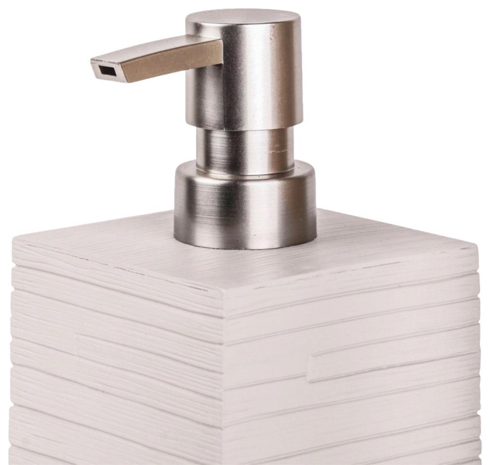 Sanilo Set badkameraccessoires Calero Grey bestaand uit zeepdispenser en toiletborstel, geribbeld (combi-set, 2-delig)