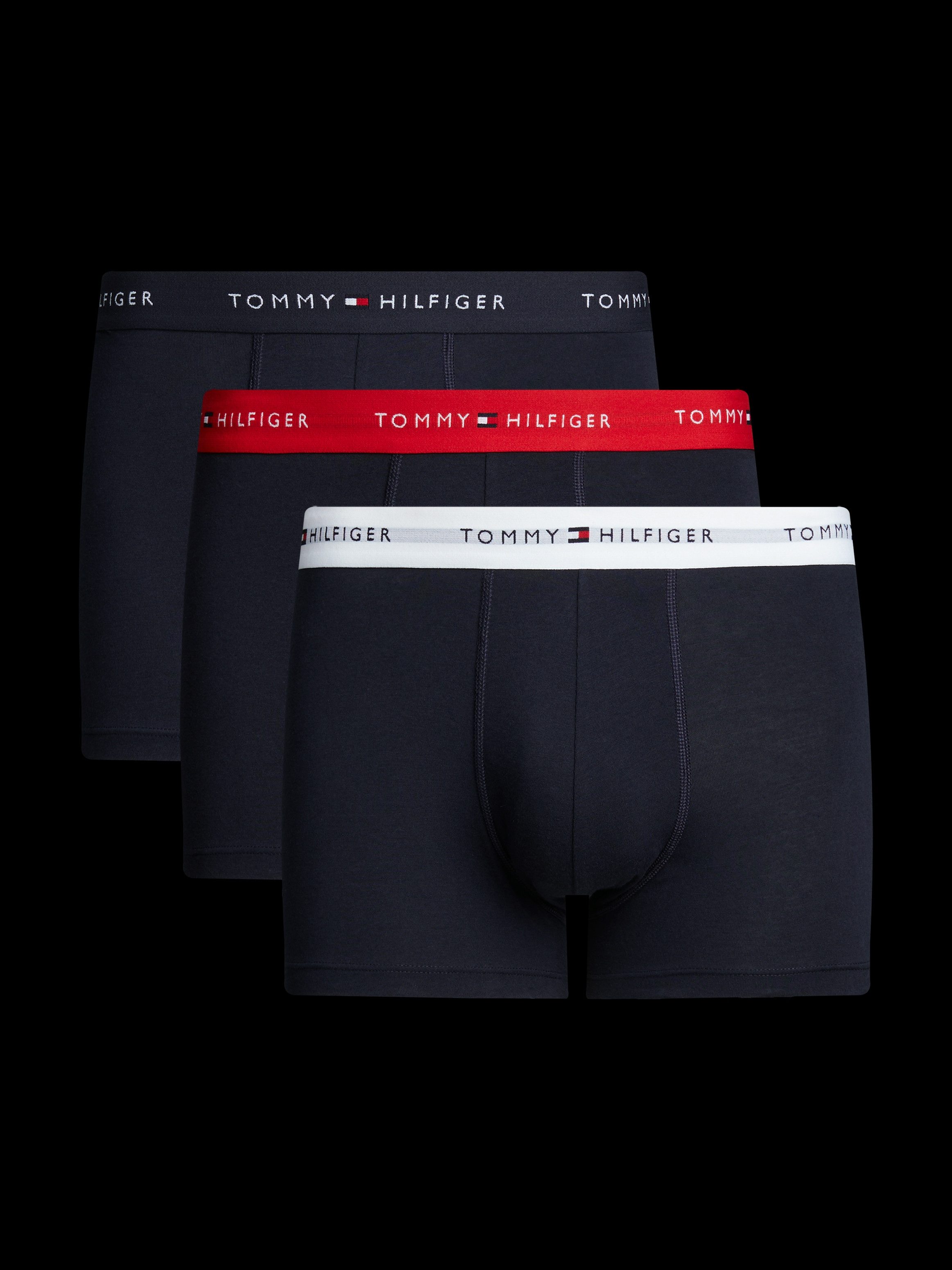 Tommy Hilfiger Underwear Boxershort 3P WB TRUNK met contrasterende logo-band (3 stuks)