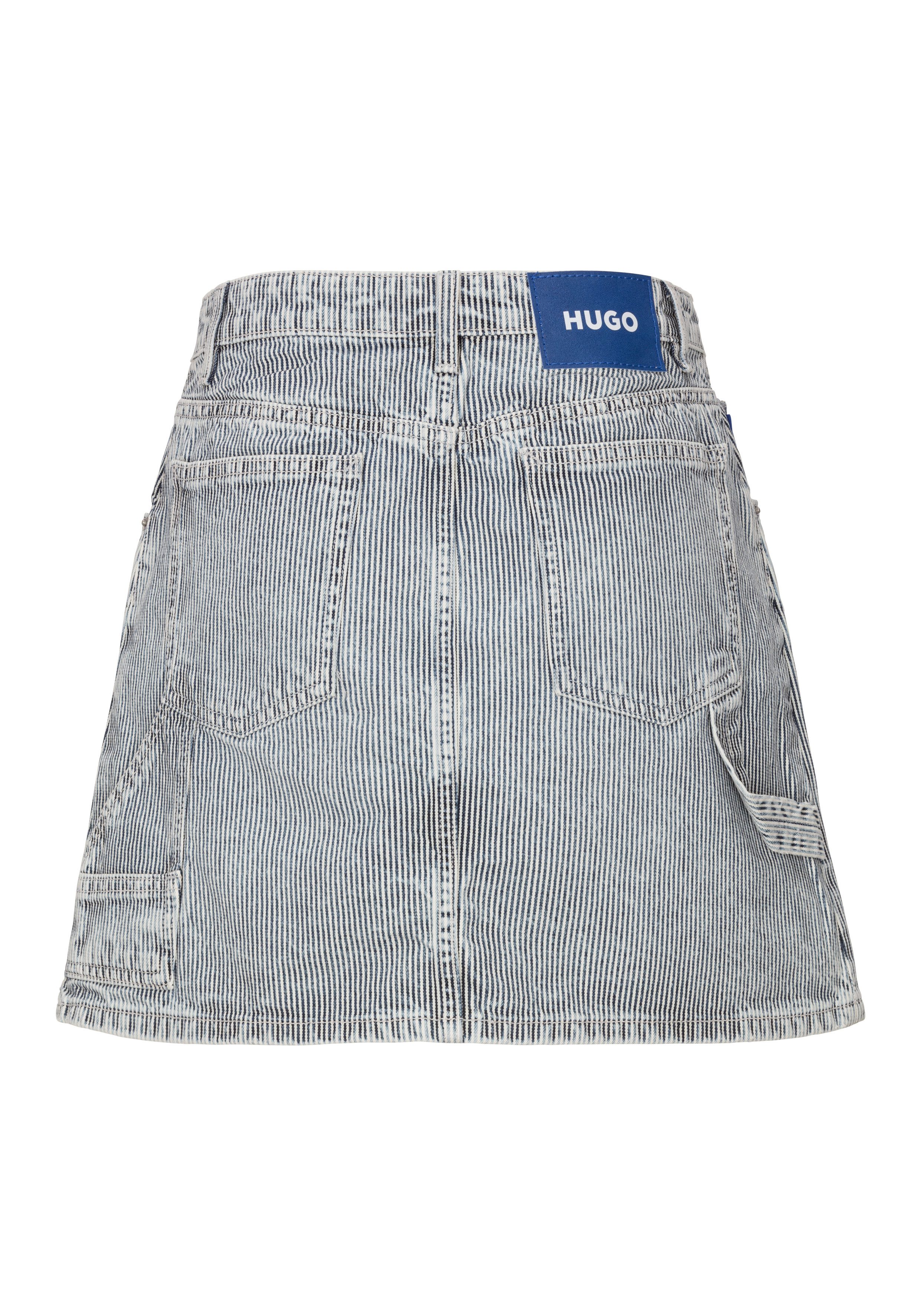 HUGO Blue Jeans rok Gami met loop-detail