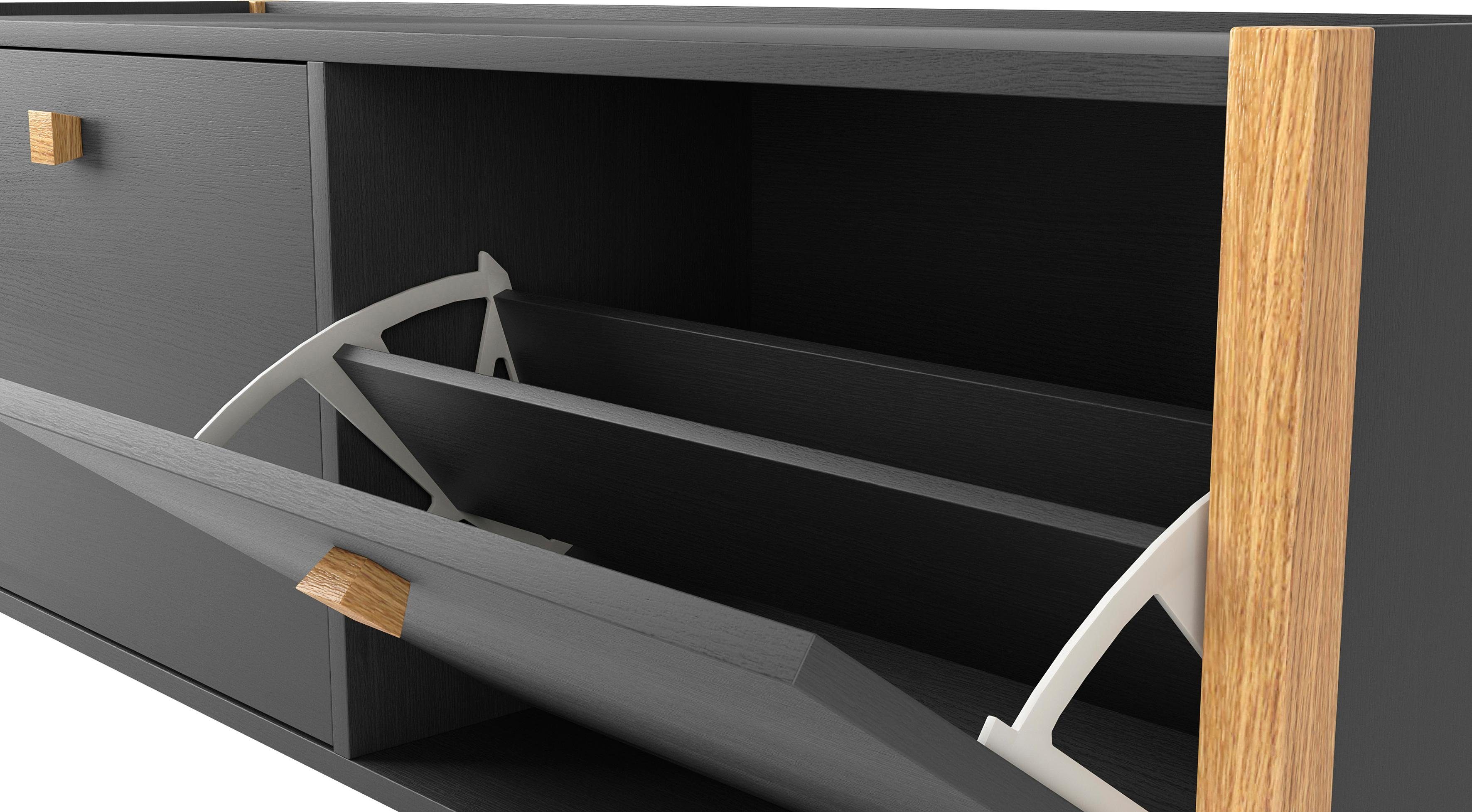 Woodman Schoenenbank in scandinavisch design, houtfineer van eiken