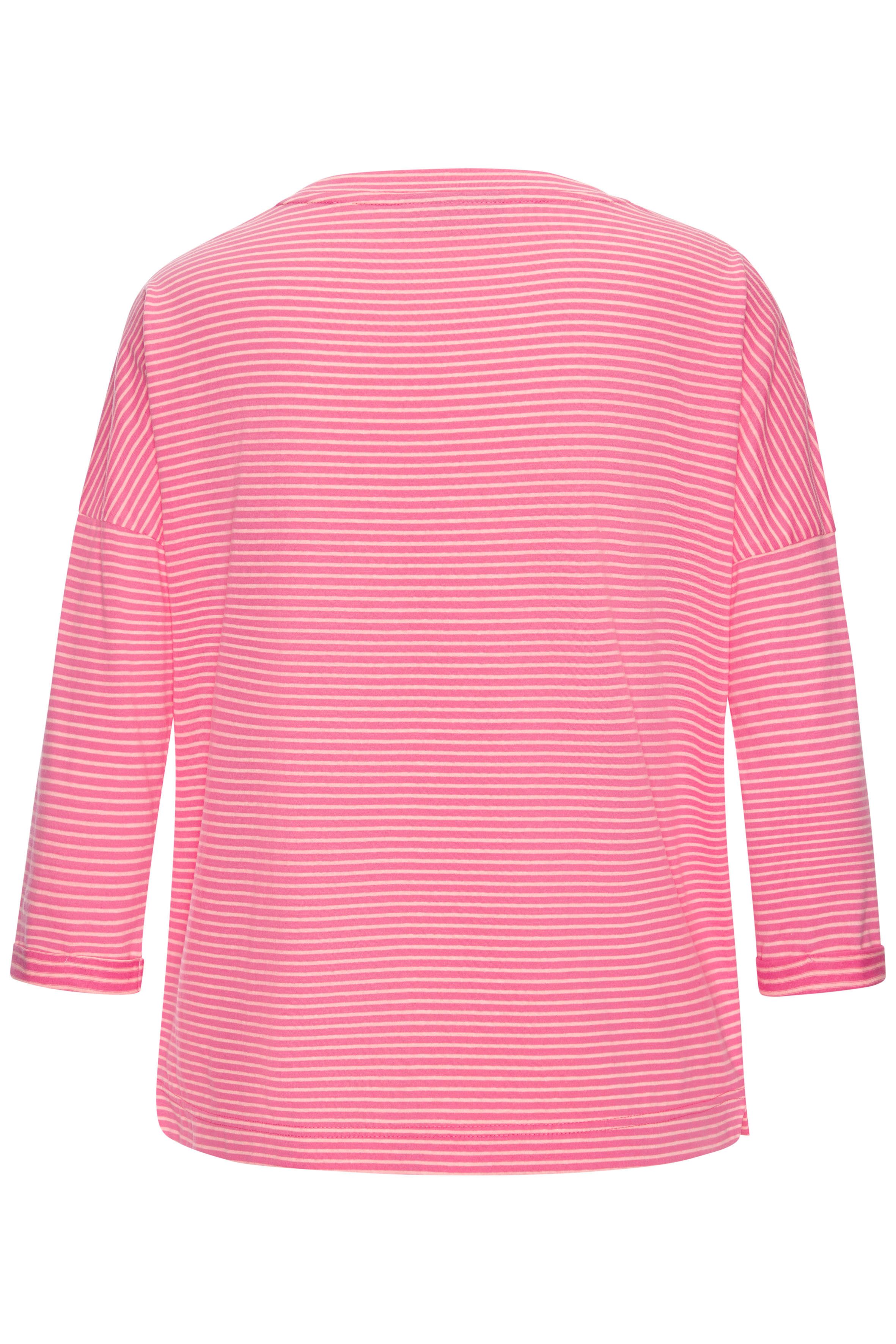 Elbsand Shirt met 3/4 mouwen Veera met logo-print en overlappende schouders, casual shirt