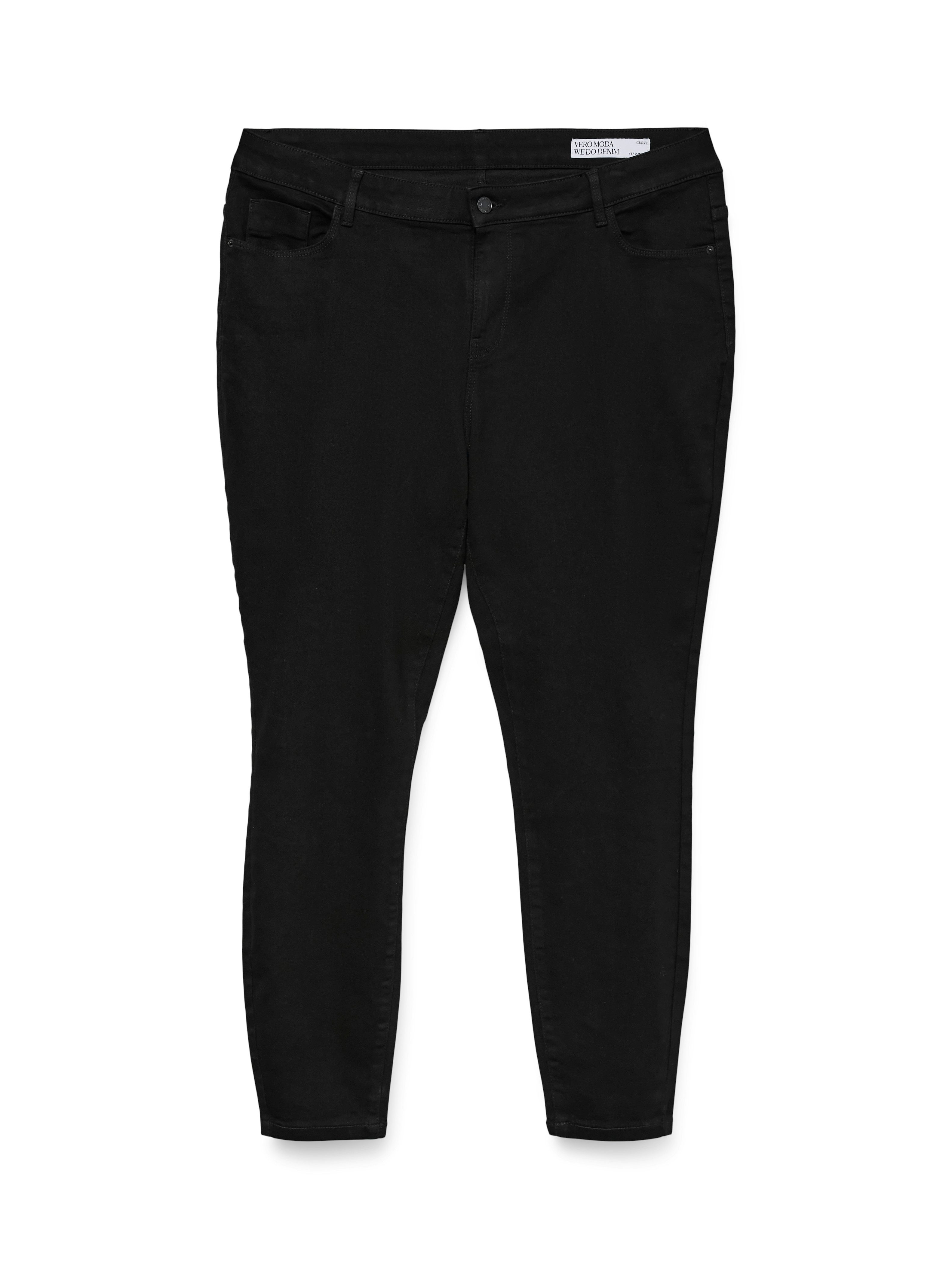 Vero Moda Curve Skinny fit jeans VMCELLY MR SKINNY JEANS BLK CUR NOOS