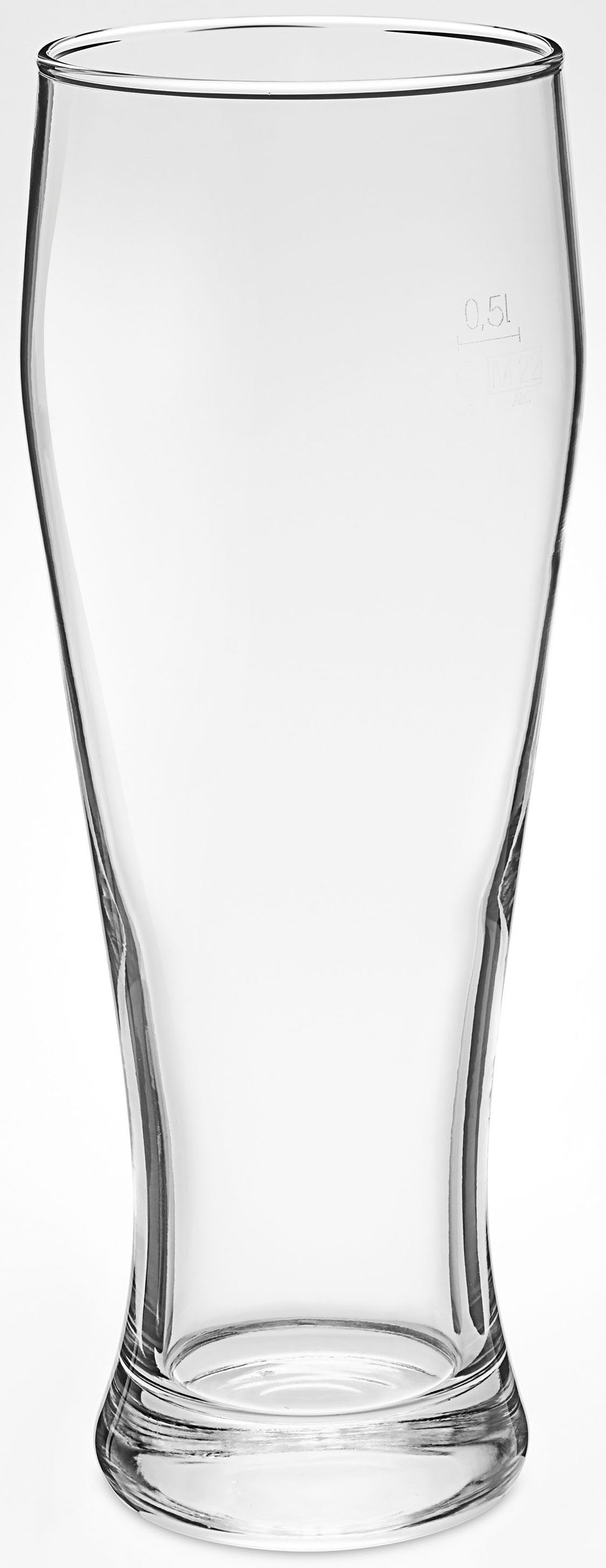 van Well Bierglas Tarwebierglas 0,5 l, gekalibreerd, vaatwasmachinebestendig, horeca kwaliteit, 6-delig. (set, 6-delig)