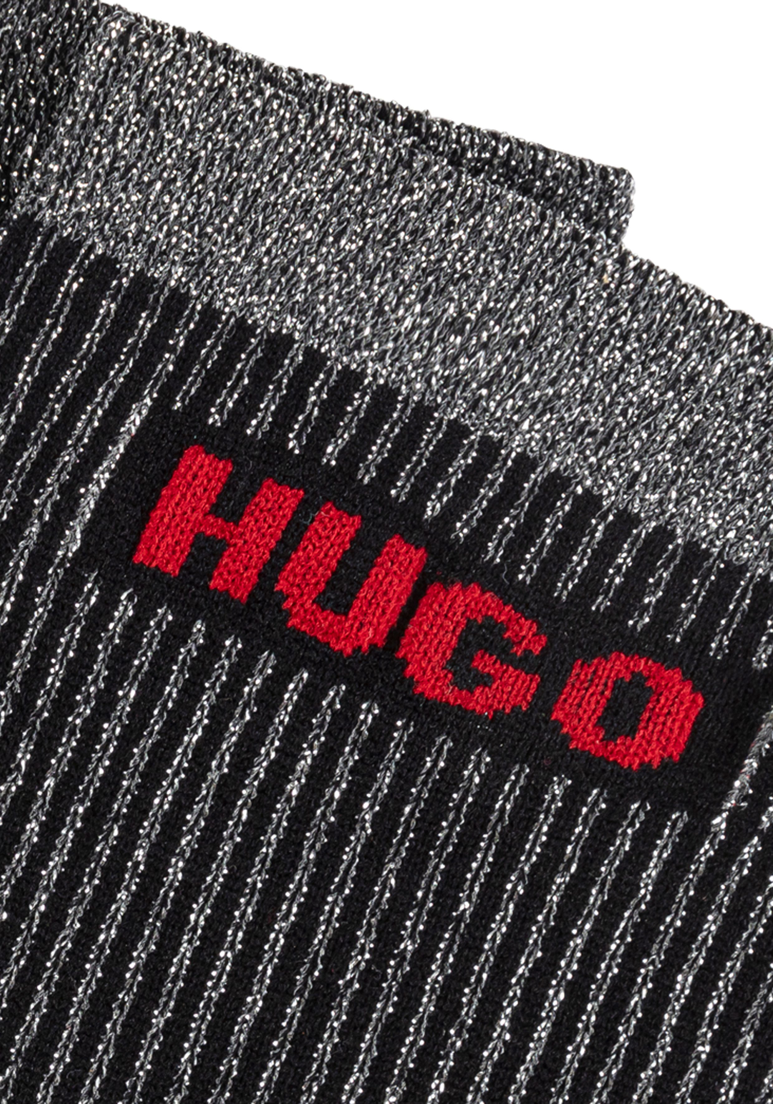HUGO underwear Vrijetijdssokken 2P QS RIB LUREX PA W (set, 2 paar)
