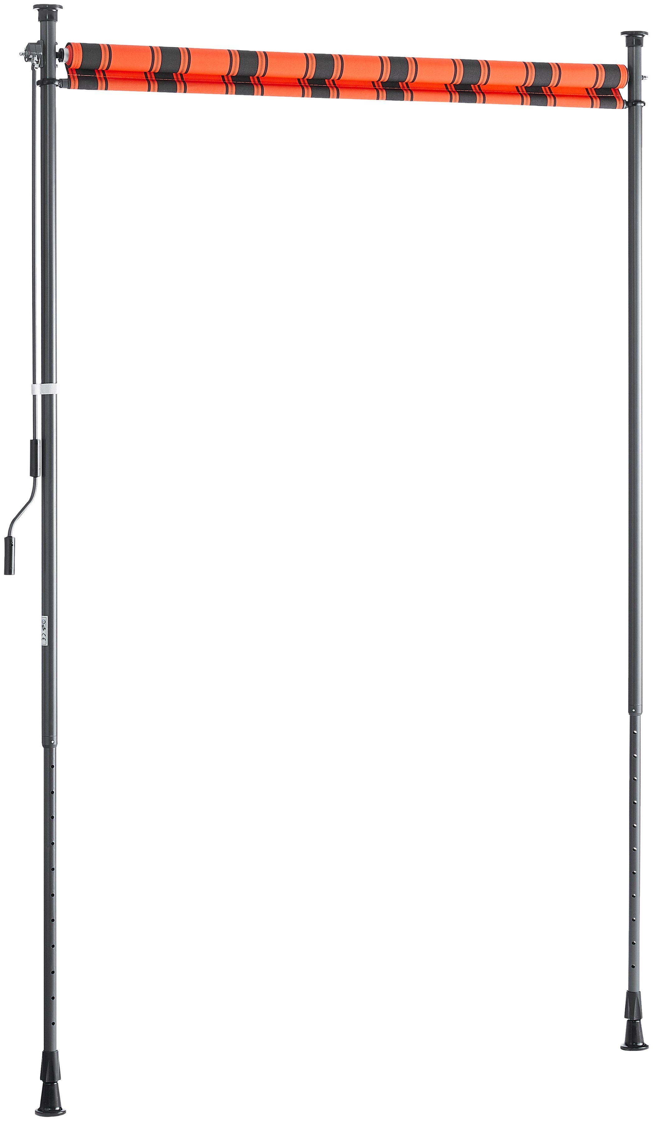 KONIFERA Verticale luifel Klemzonnescherm Bxh: 150x225 cm, met telescoopfunctie