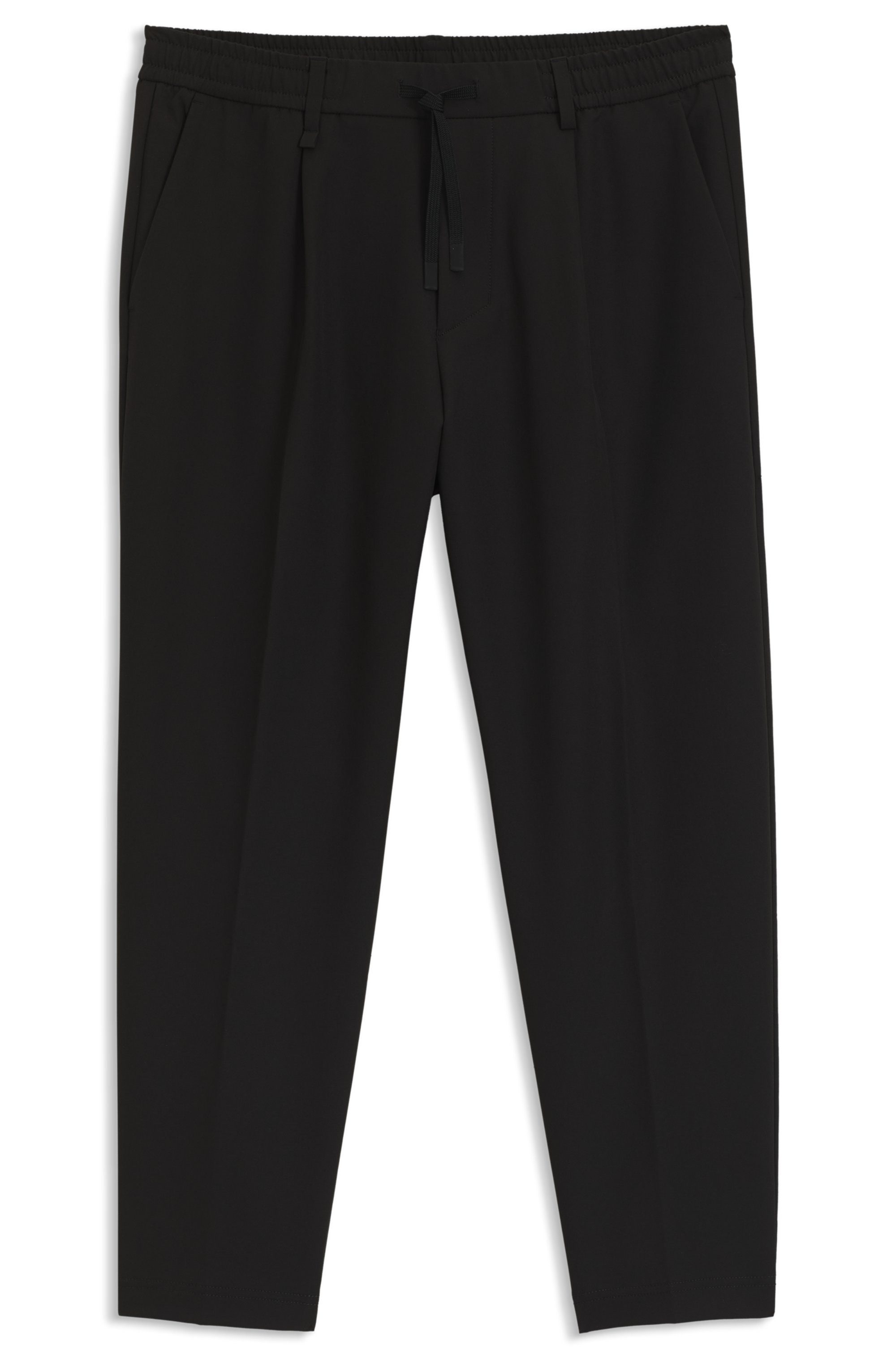 BOSS GREEN Geweven broek T_Convert-Pleat met trekkoord en merklabel