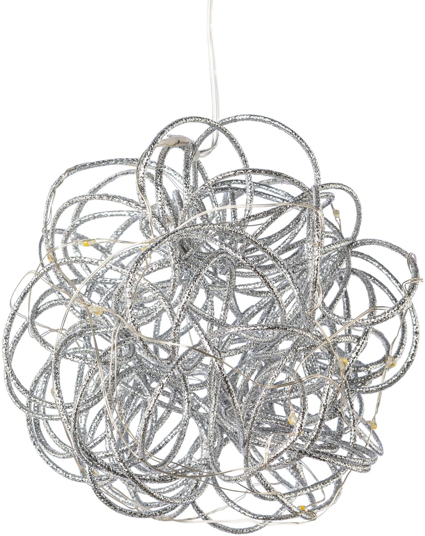 Creativ light Decoratief object Hangend draadbol met 10 led's, ø 15 cm, op batterijen, 2-delige set (set, 2 stuks)