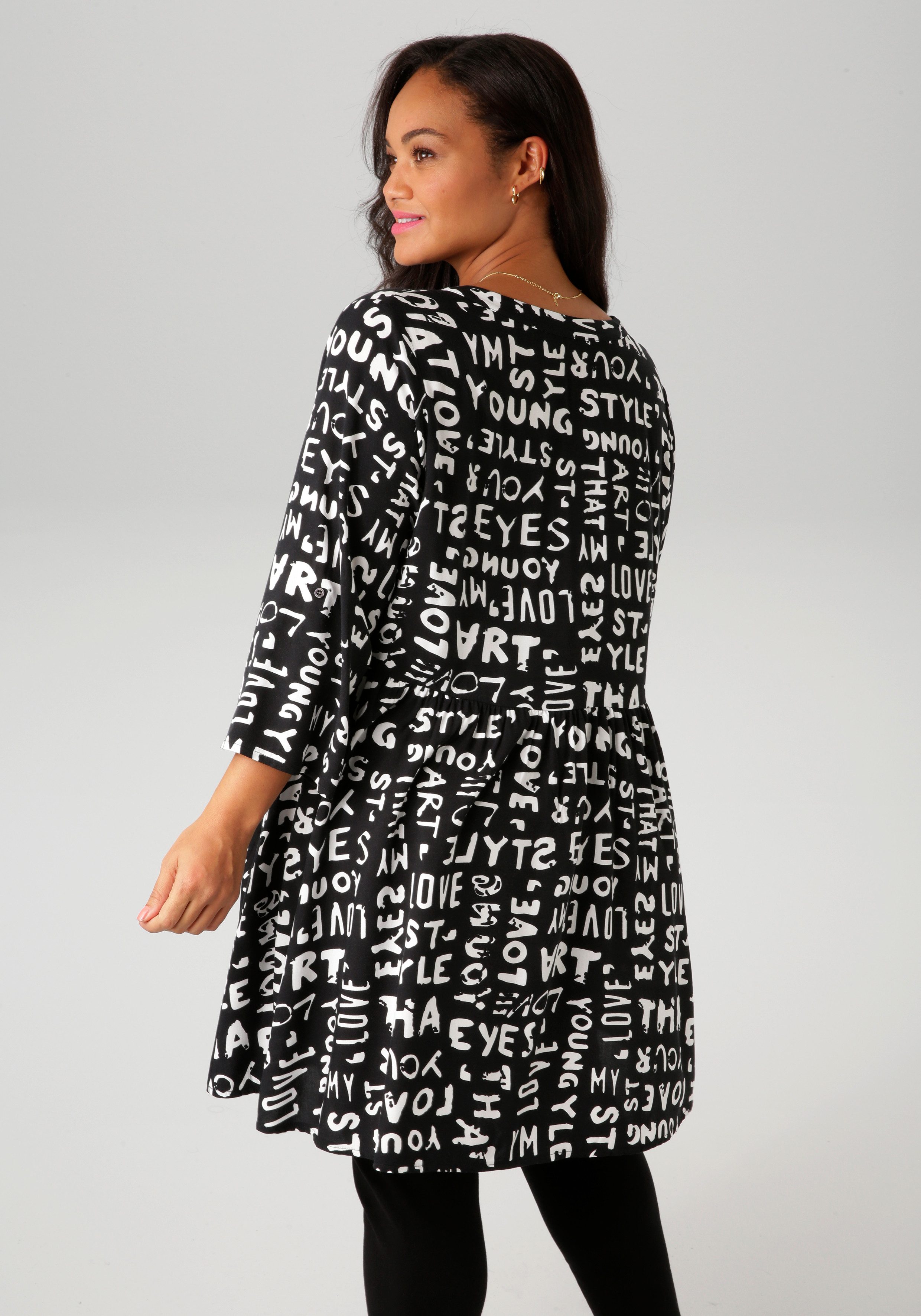 Aniston PLUS Lange blouse met betekenisvolle all-over print - nieuwe collectie