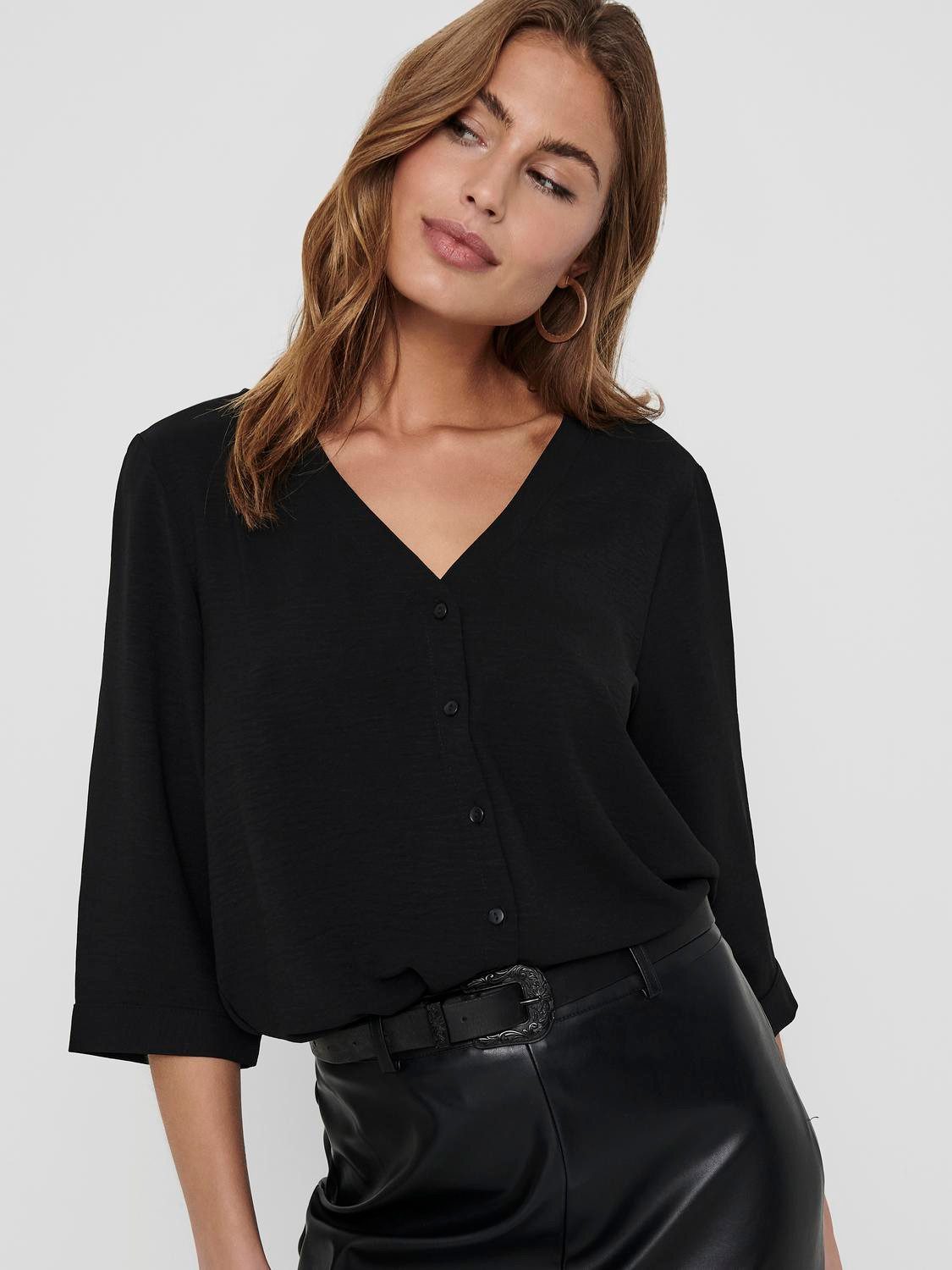 JDY Shirtblouse JDYLION CAPOTE 3/4 SHIRT WVN NOOS