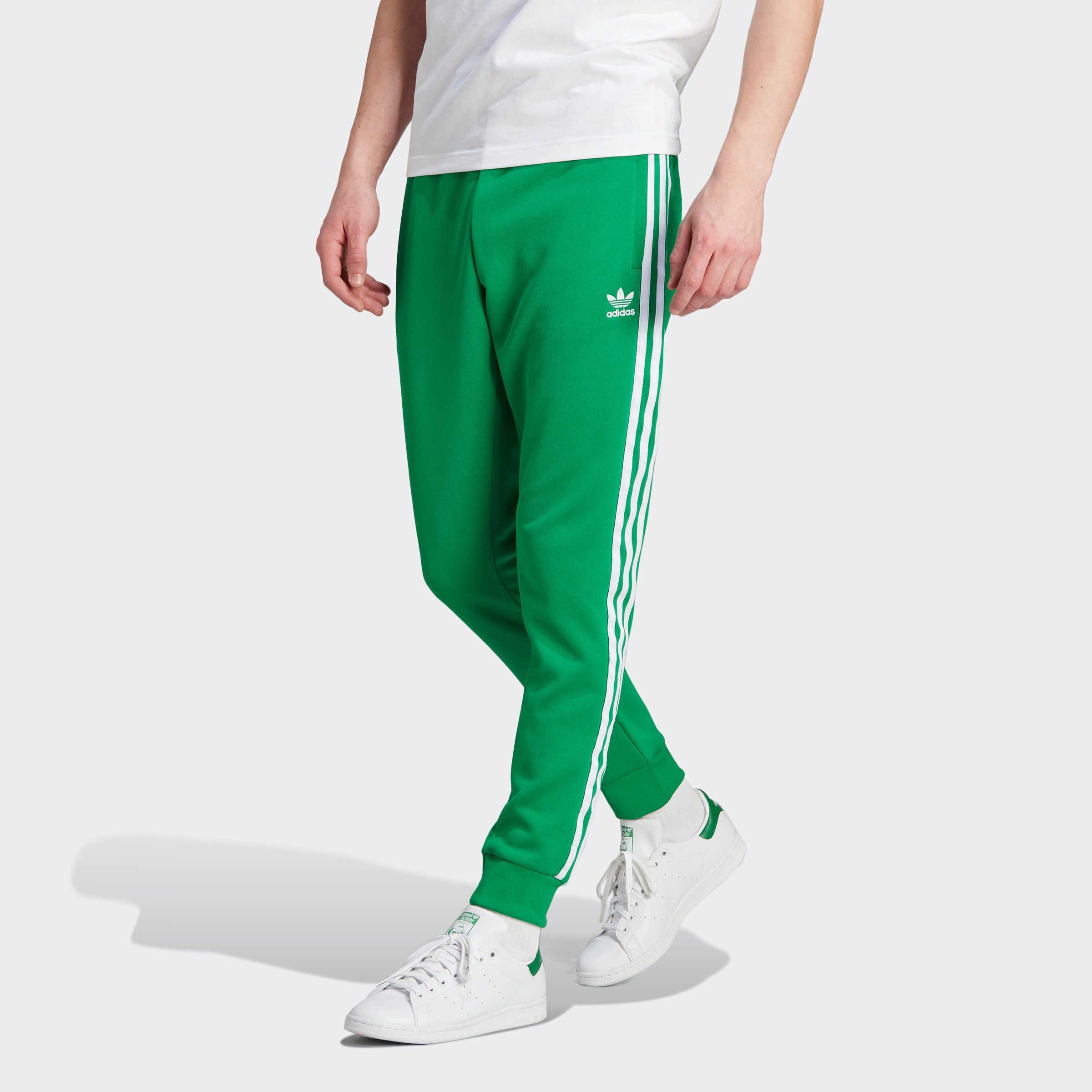 adidas Originals Sportbroek SST TP Superster, retro look, zacht materiaal (1-delig) heren sportbroeken maat XXXL groen