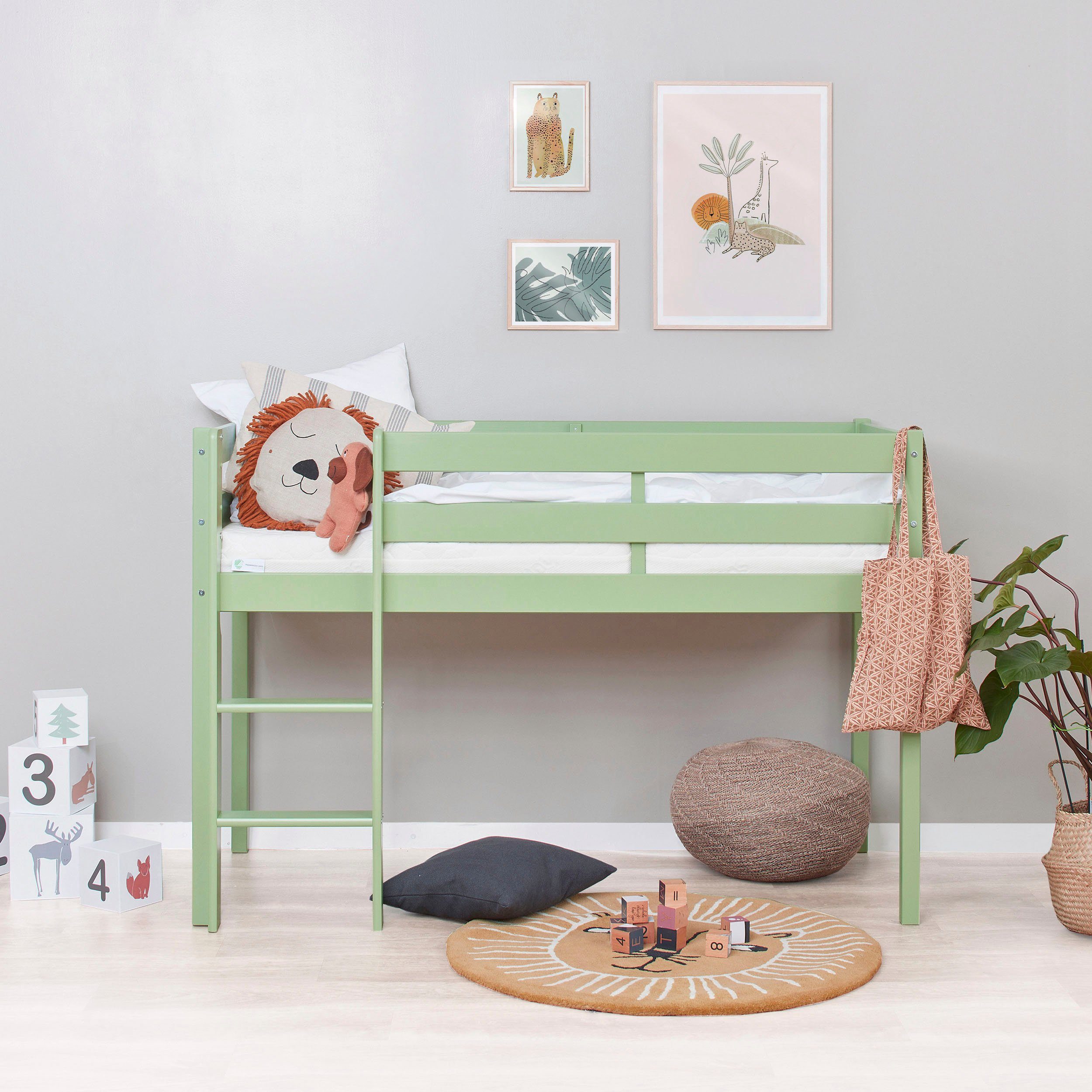 Hoppekids Speelbed ECO COMFORT, hoogslaper, deelbaar in 2 eenpersoonsbedden