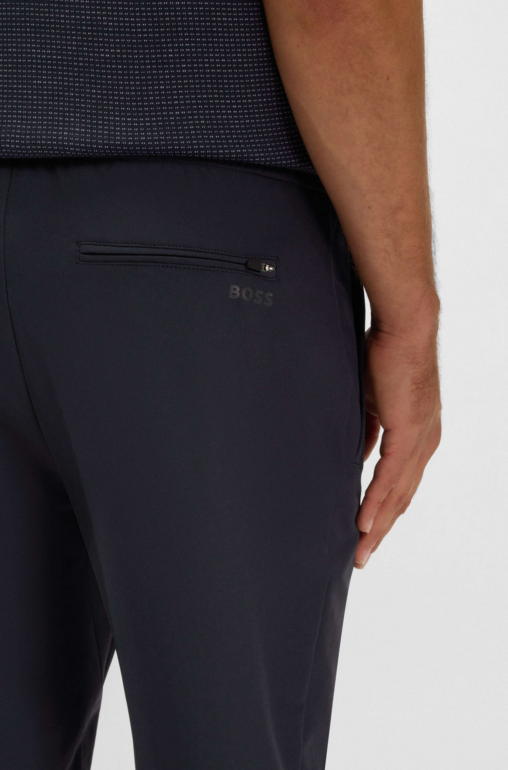 BOSS GREEN Stretchbroek T Flex met elastische band en rijgkoord