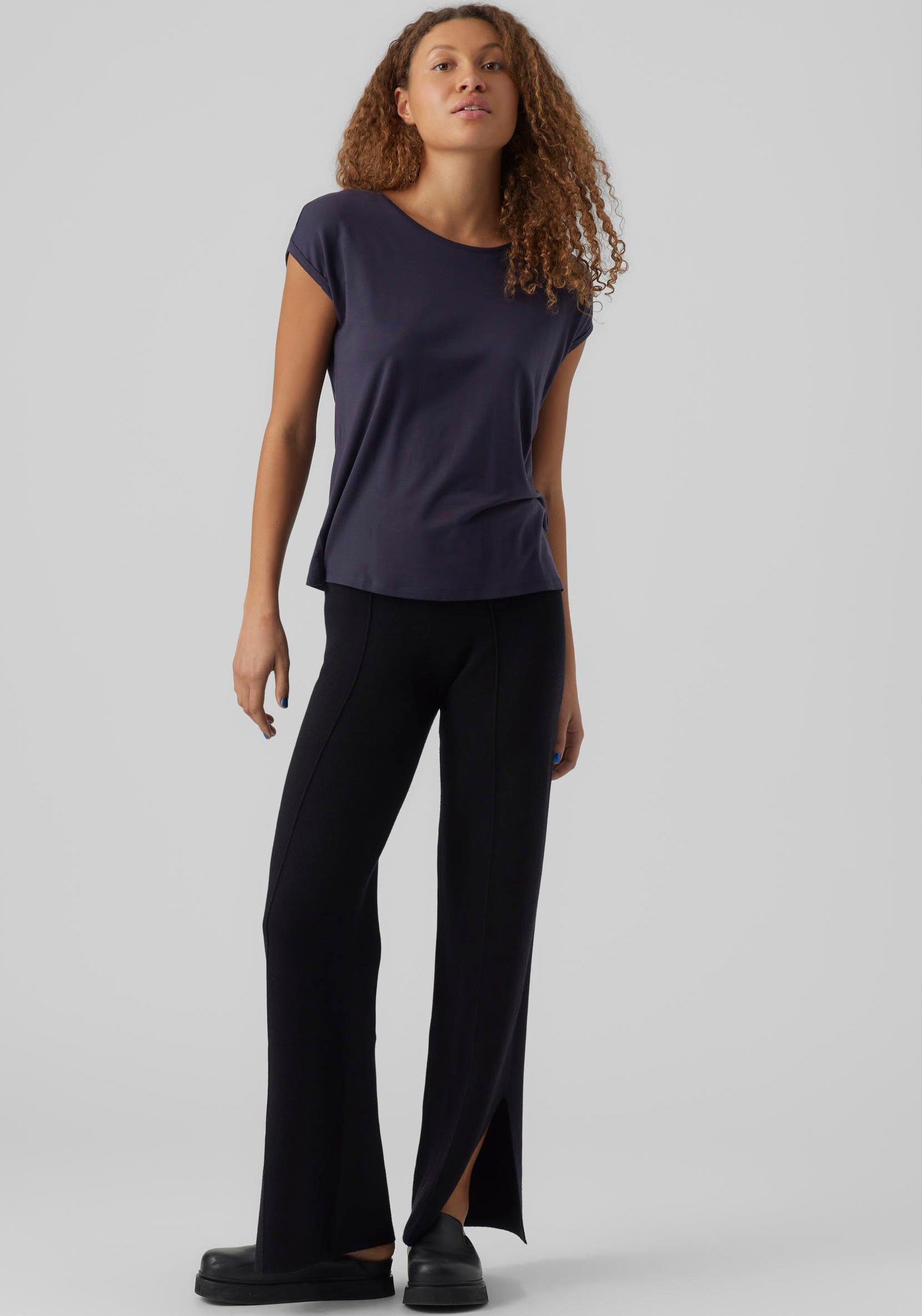 Vero Moda Shirt met ronde hals VMAVA PLAIN SS TOP GAJRS NOOS