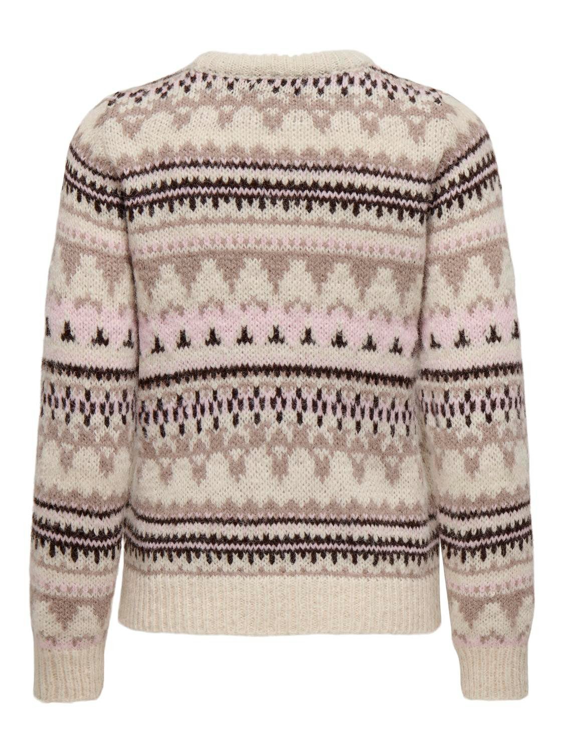 Only Trui met ronde hals ONLMONTANA L/S LIFE O-NECK CC KNT