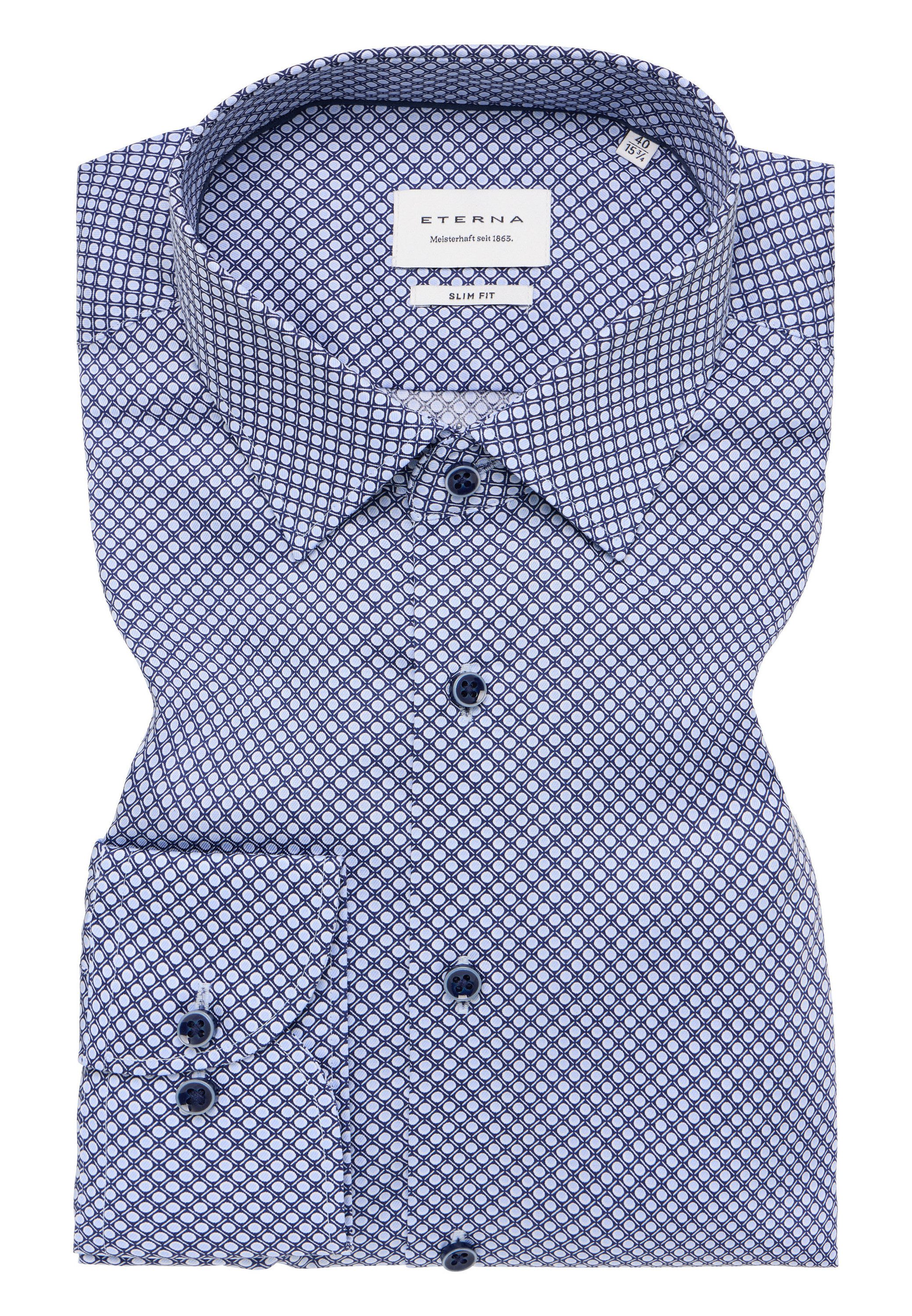 Eterna Overhemd met lange mouwen Slim fit NON IRON (strijkvrij)