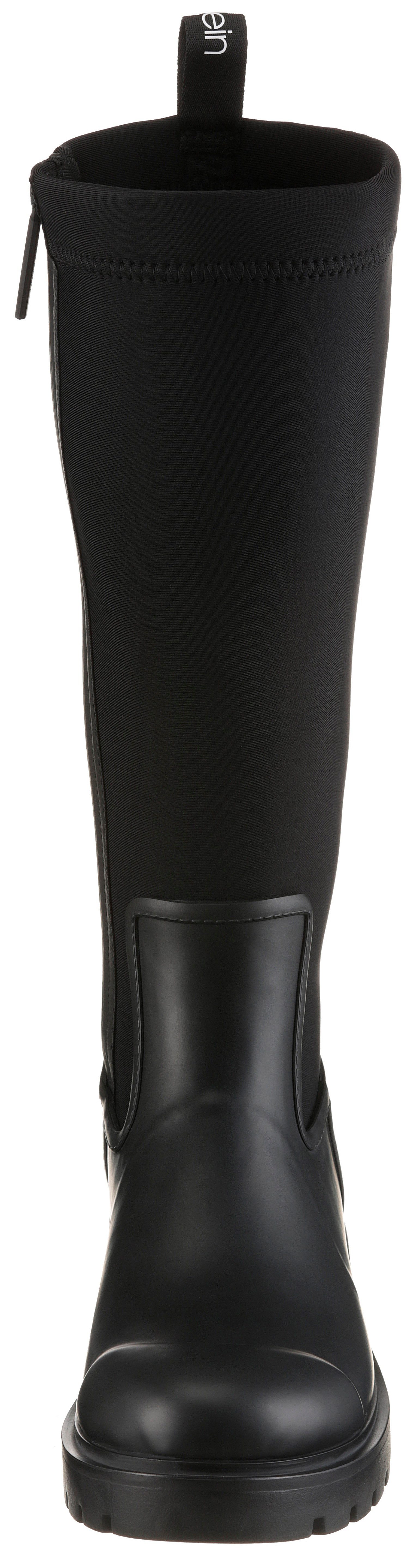 Calvin Klein Laarzen HIGH RAINBOOT NEOPRENE Lange laars, regenlaars, blokhak, met aantreklus