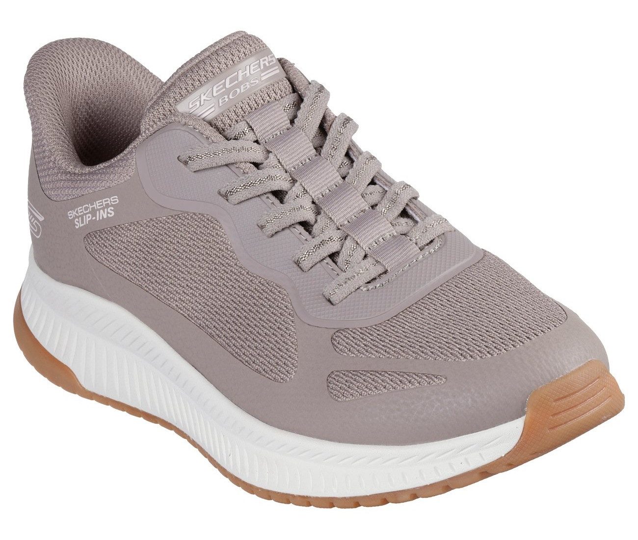 Skechers Slip-on sneakers BOBS SQUAD 4 Slippers, vrijetijdsschoen, lage schoen met memory foam dames lage sneakers maat 35 grijs