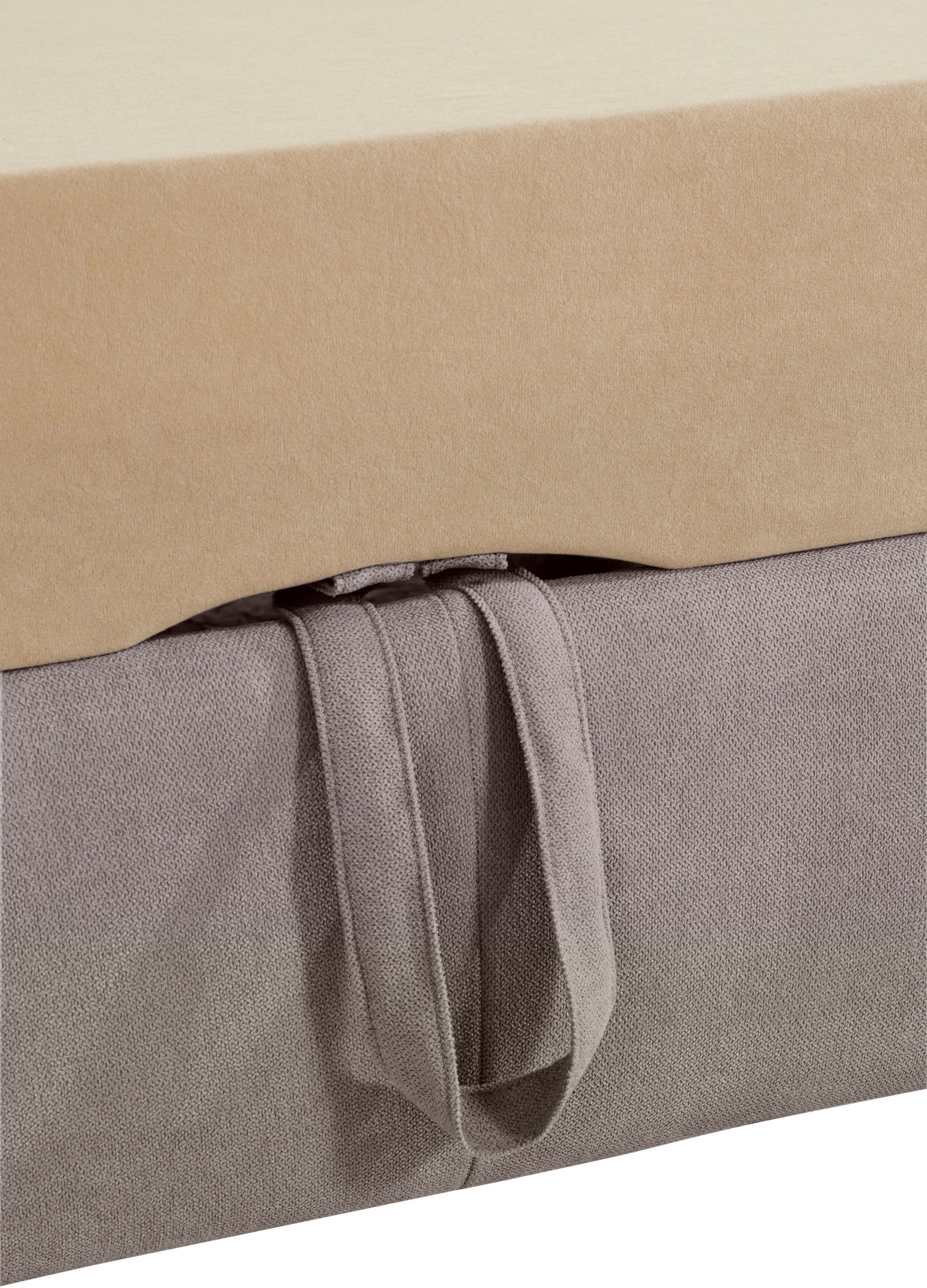 exxpo - sofa fashion Hoekbank Enya, uitgebreide afwerking, hoog zitcomfort, comfortabel, L-vorm inclusief verstelbare hoofdsteun, naar keuze met slaapfunctie en bedkist