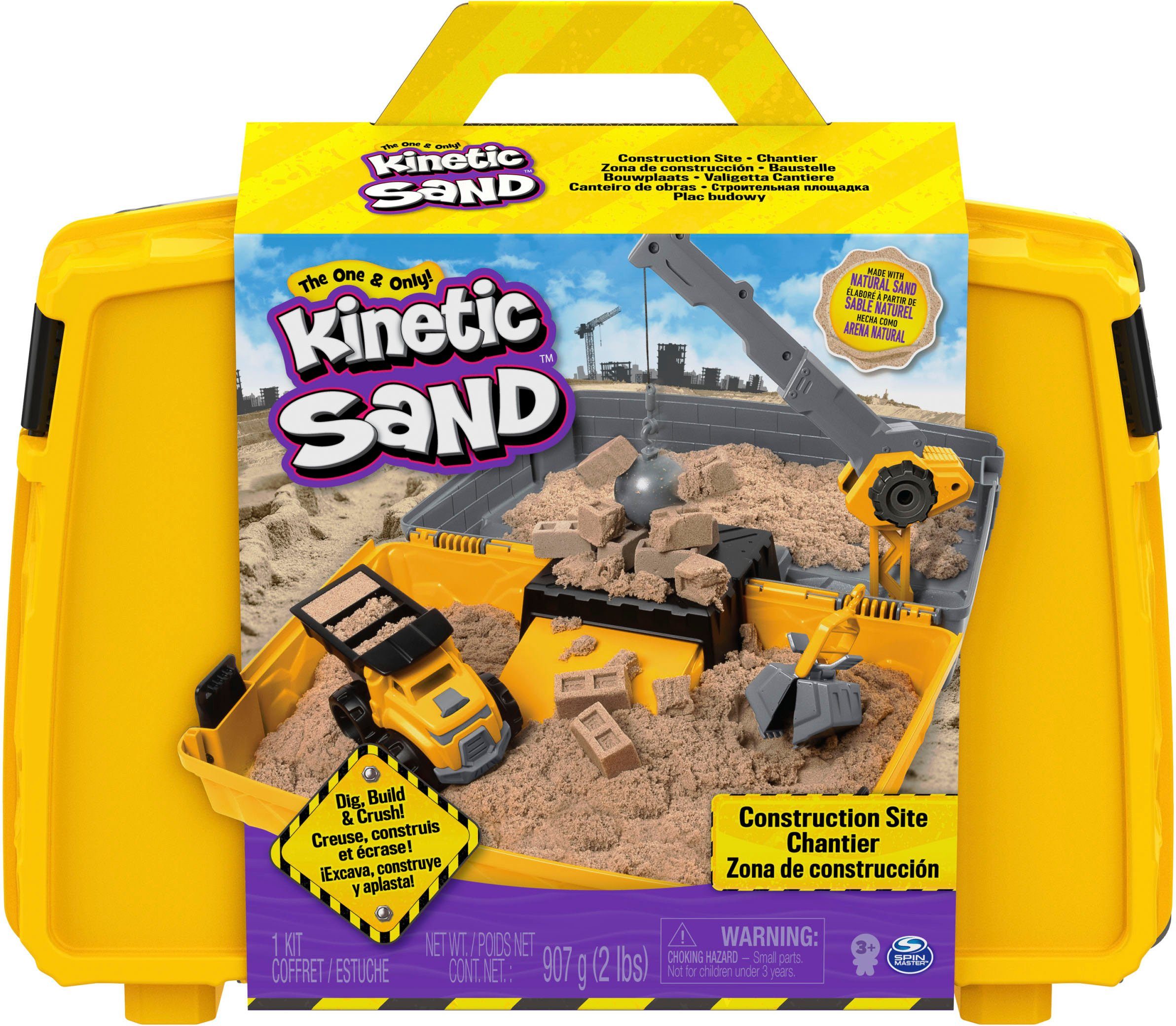 Spin Master Knutselset Kinetic Sand - Construction Folding Sandbox 907 g