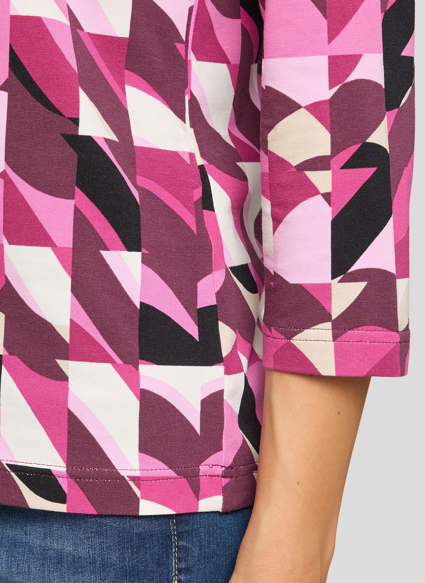 Rabe Shirt met 3/4 mouwen Zomershirt met grafisch patroon