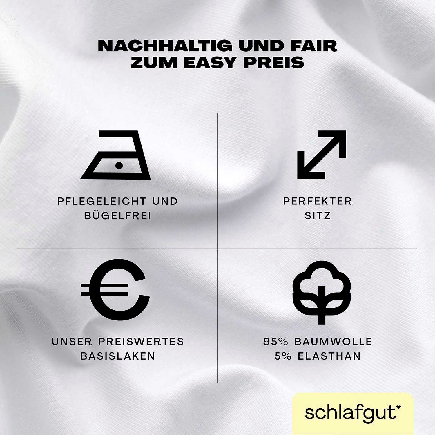 Schlafgut Hoeslaken EASY jersey elastaan boxspring (1 stuk)