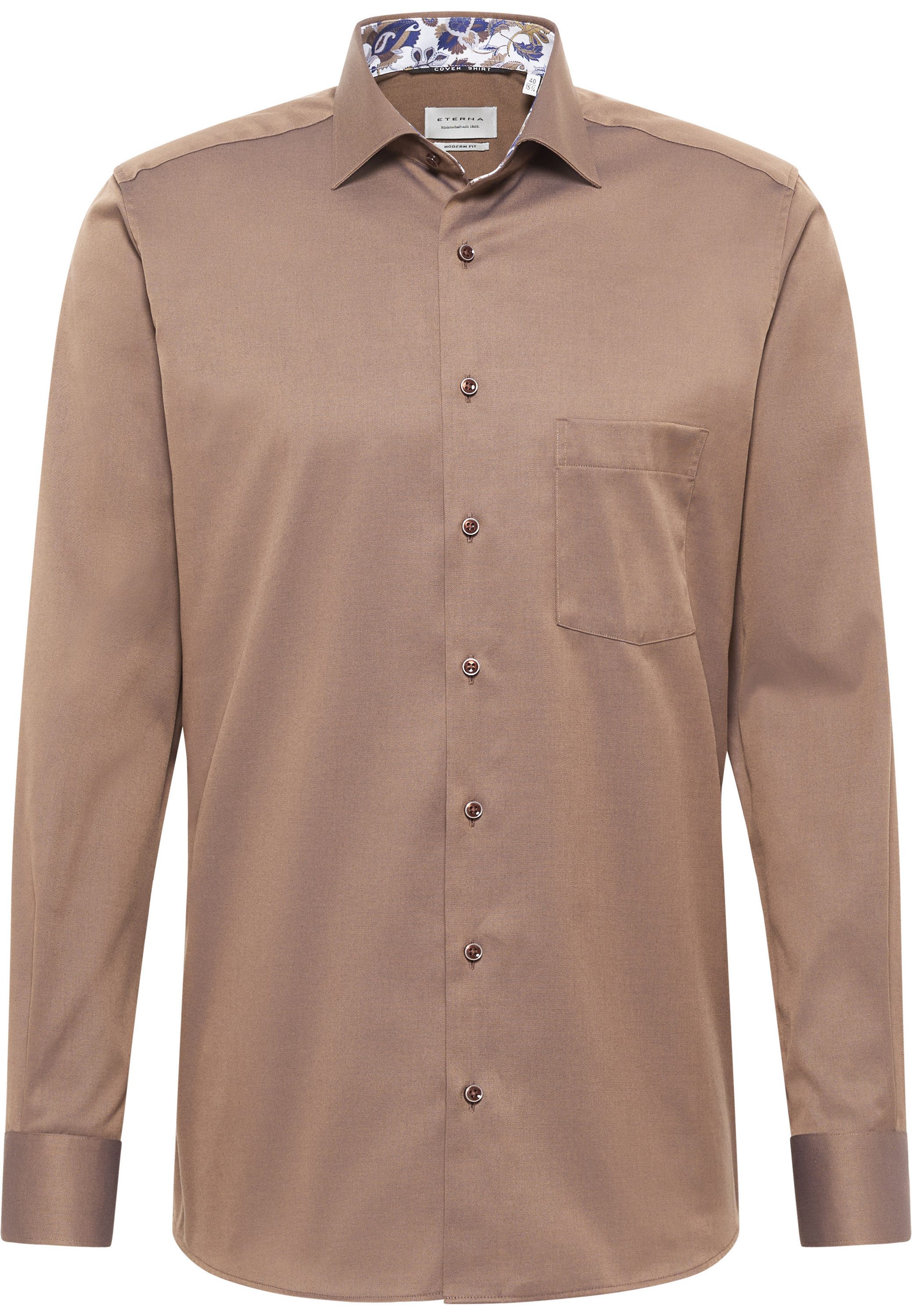 Eterna Overhemd met lange mouwen MODERN FIT NON IRON (strijkvrij)