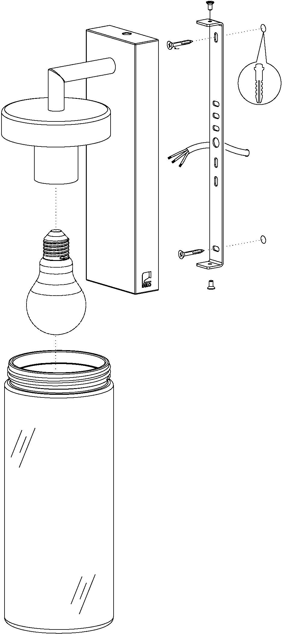 EGLO Wandlamp voor buiten BOVOLONE Hoekmontage mogelijk (1 stuk)