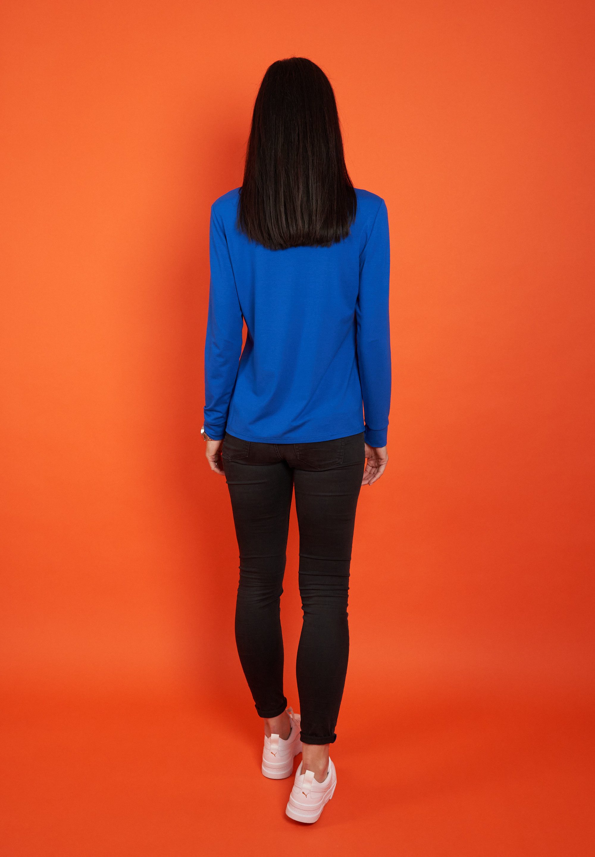 Seidel Moden Shirt met lange mouwen met glitterstenen, made in germany