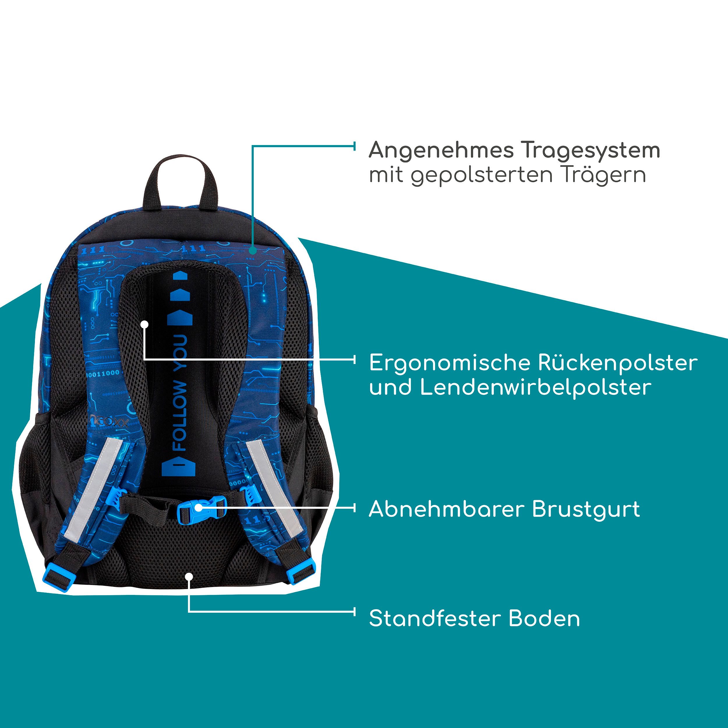 neoxx Schoolrugzak Flow, Next Level gedeeltelijk van gerecycled materiaal