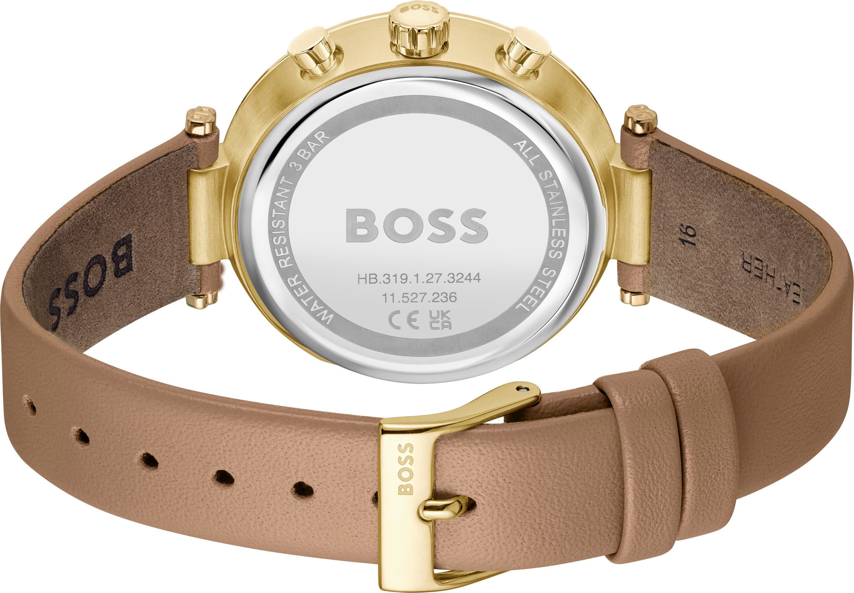 Boss Multifunctioneel horloge MAJESTY SPORT Quarzuhr, horloge, dameshorloge, leren band, analoog