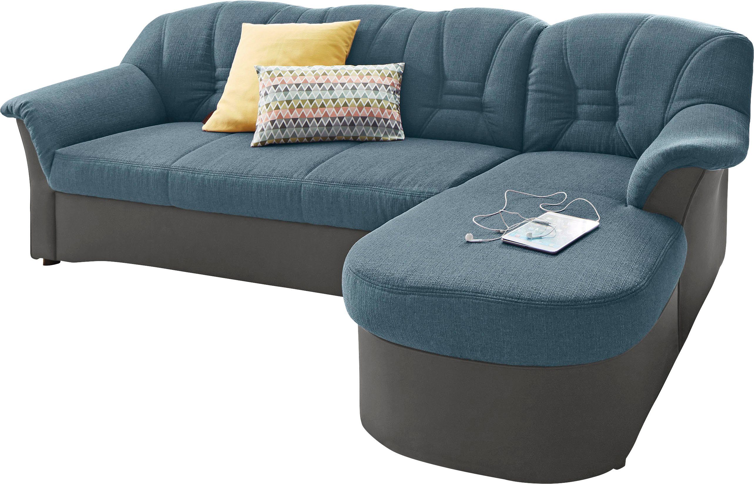 DOMO collection Hoekbank Elva, tijdloze vormtaal, elegante rugstiksels, L-vorm