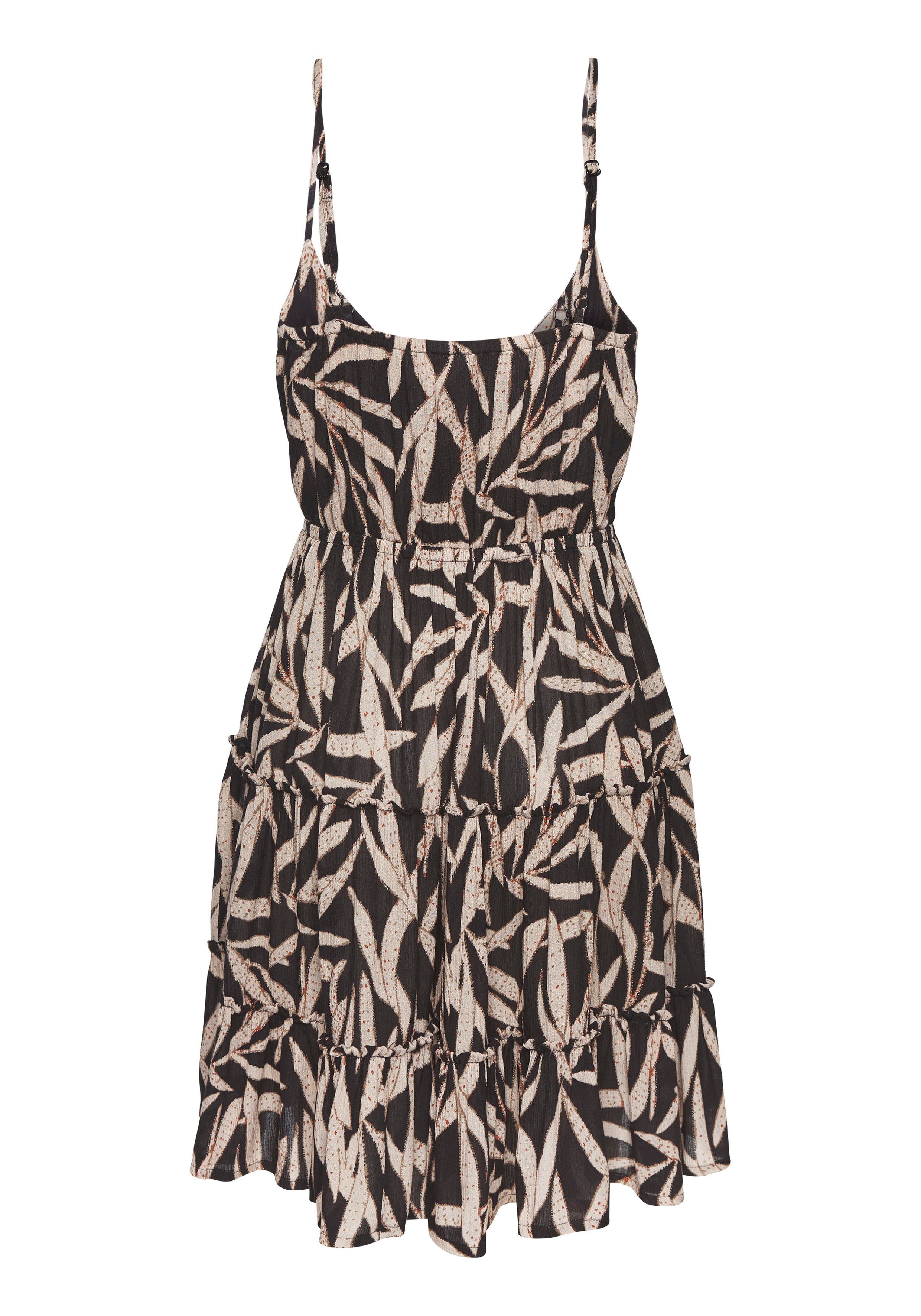 s.Oliver RED LABEL Beachwear Zomerjurk met alloverprint luchtige strandjurk met volant