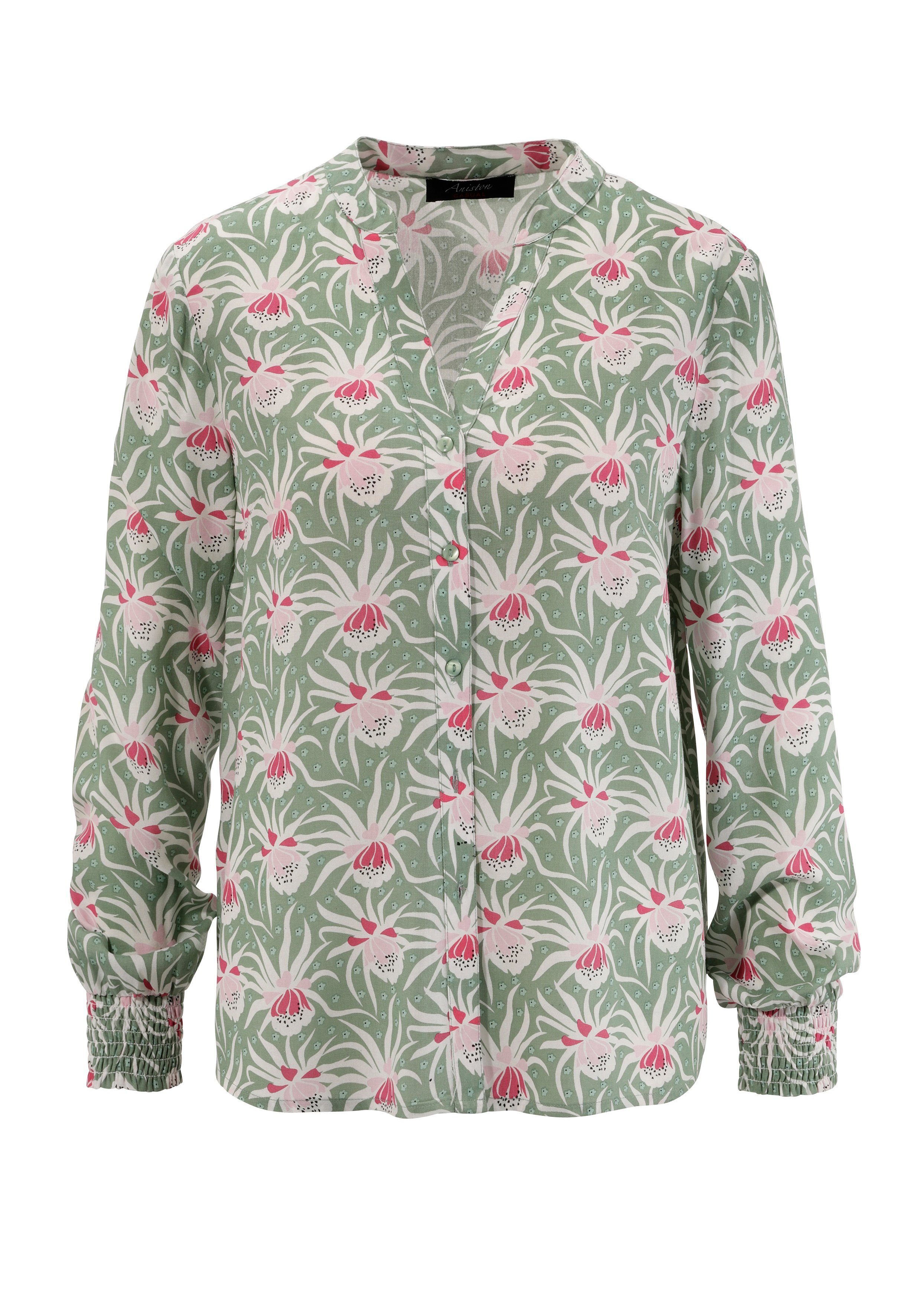 Aniston CASUAL Blouse met lange mouwen met fantasierijke bloemenprint