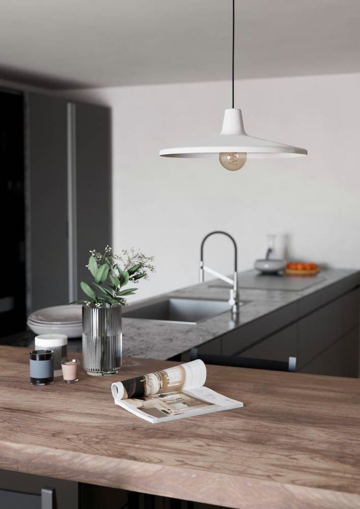 EGLO Hanglamp MINIERE Hanglamp, metaal in grijs, hanglamp met E27 fitting, Ø 42 cm (1 stuk)