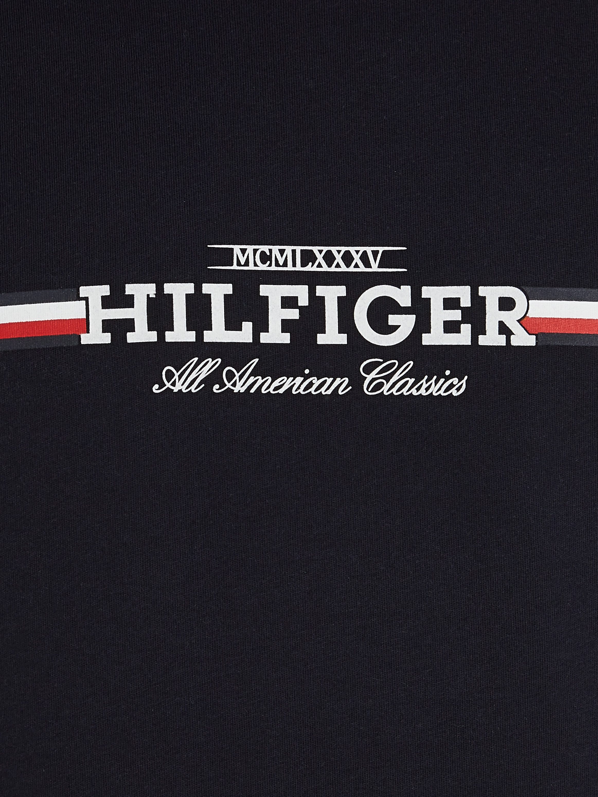 Tommy Hilfiger Shirt met ronde hals HILFIGER CHEST STRIPE TEE