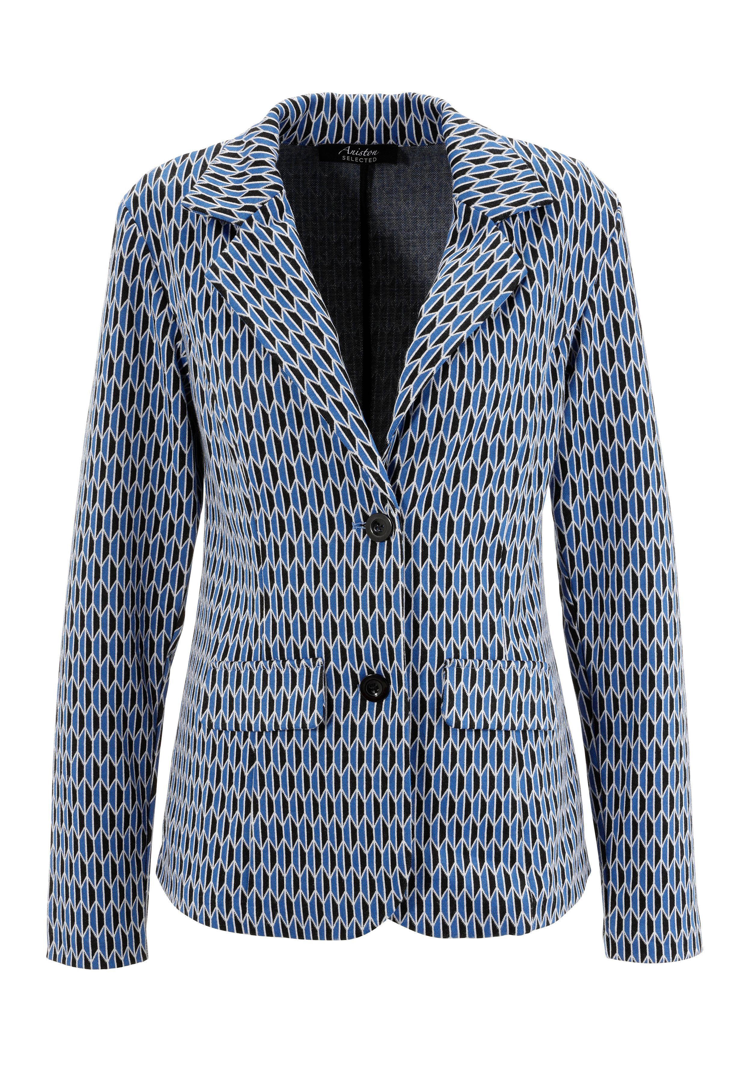 Aniston SELECTED Korte blazer met grafisch all-over motief