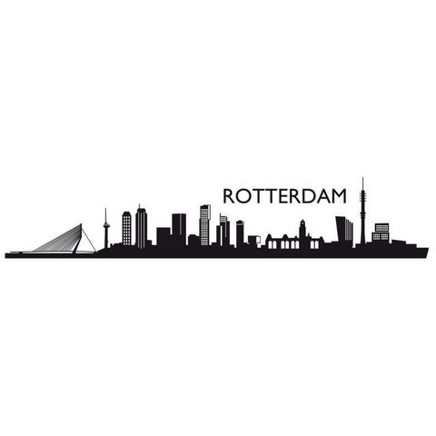 Wall-Art Wandfolie Stad skyline Rotterdam 120 cm (1 stuk)