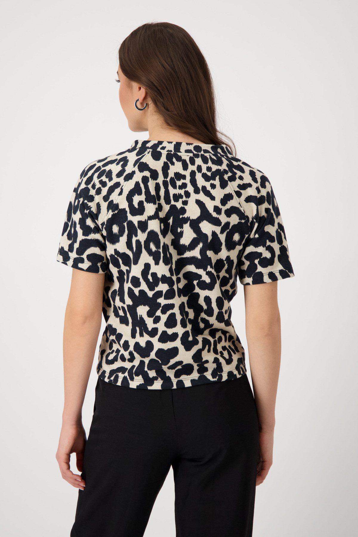 Monari Sweatshirt met allover leeuw