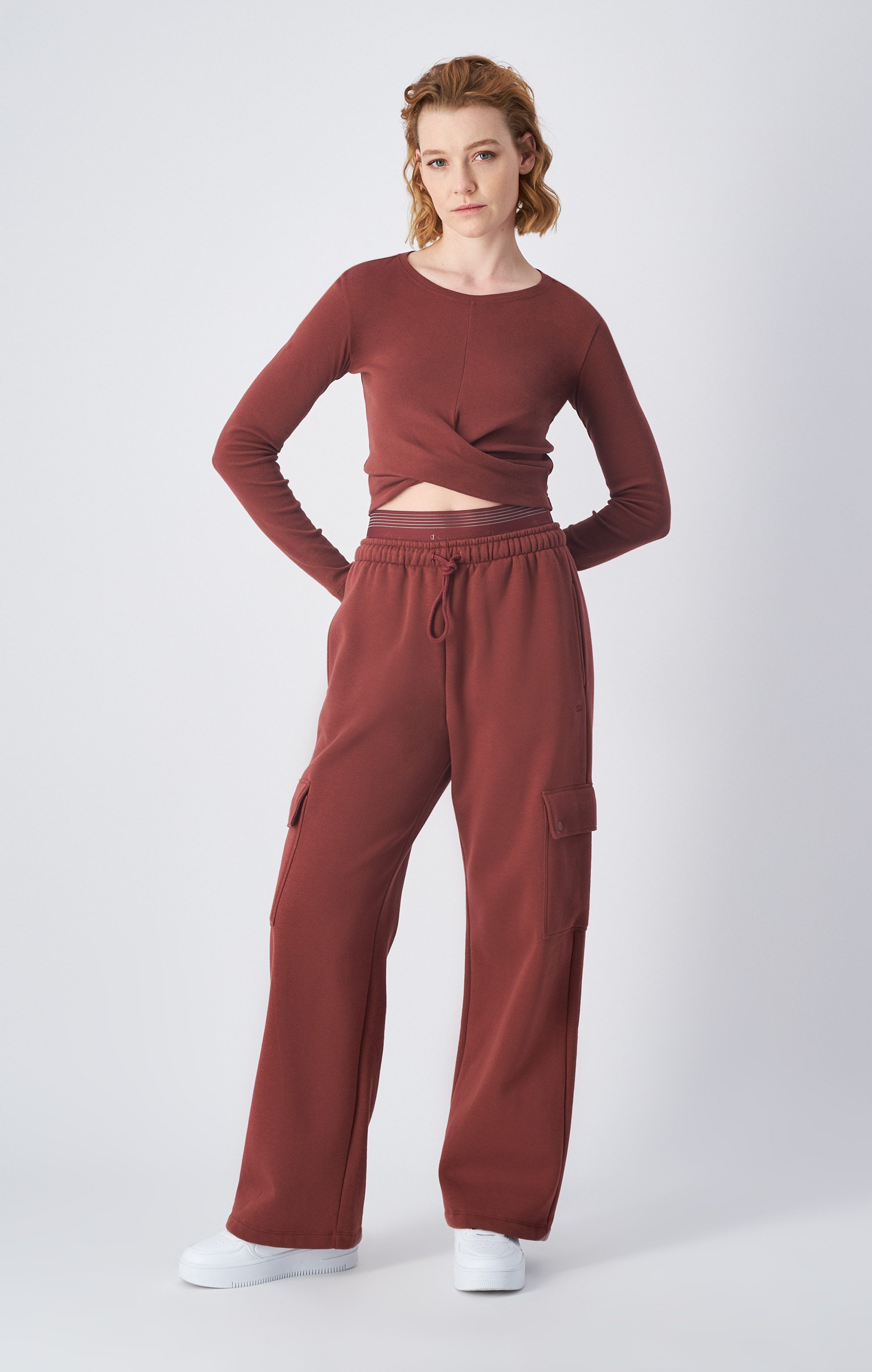 Champion Shirt met lange mouwen Crewneck Croptop T-Shirt