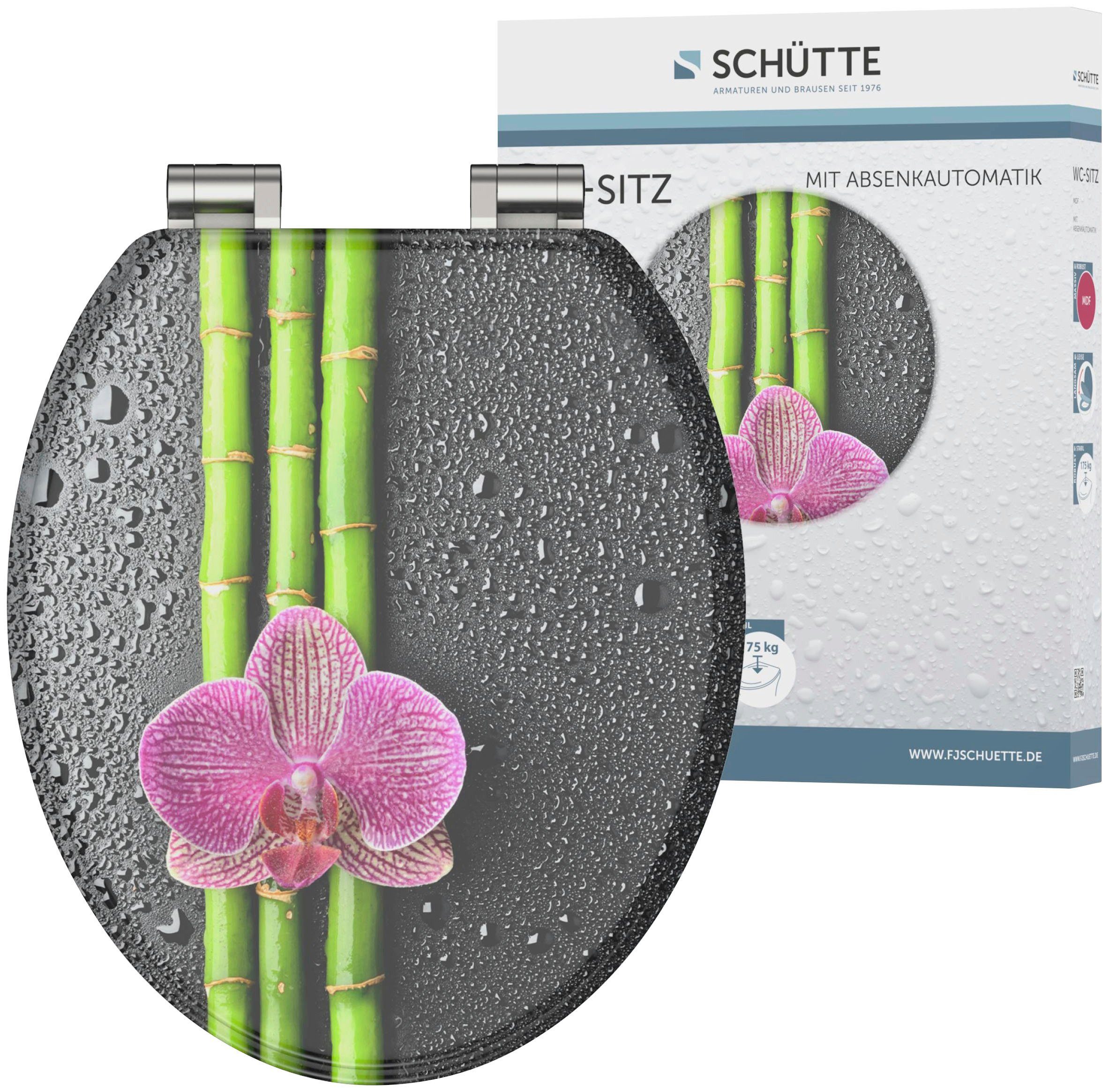 Schütte Toiletzitting Asia met softclosemechanisme en houten kern, mdf wc-brillen multicolor