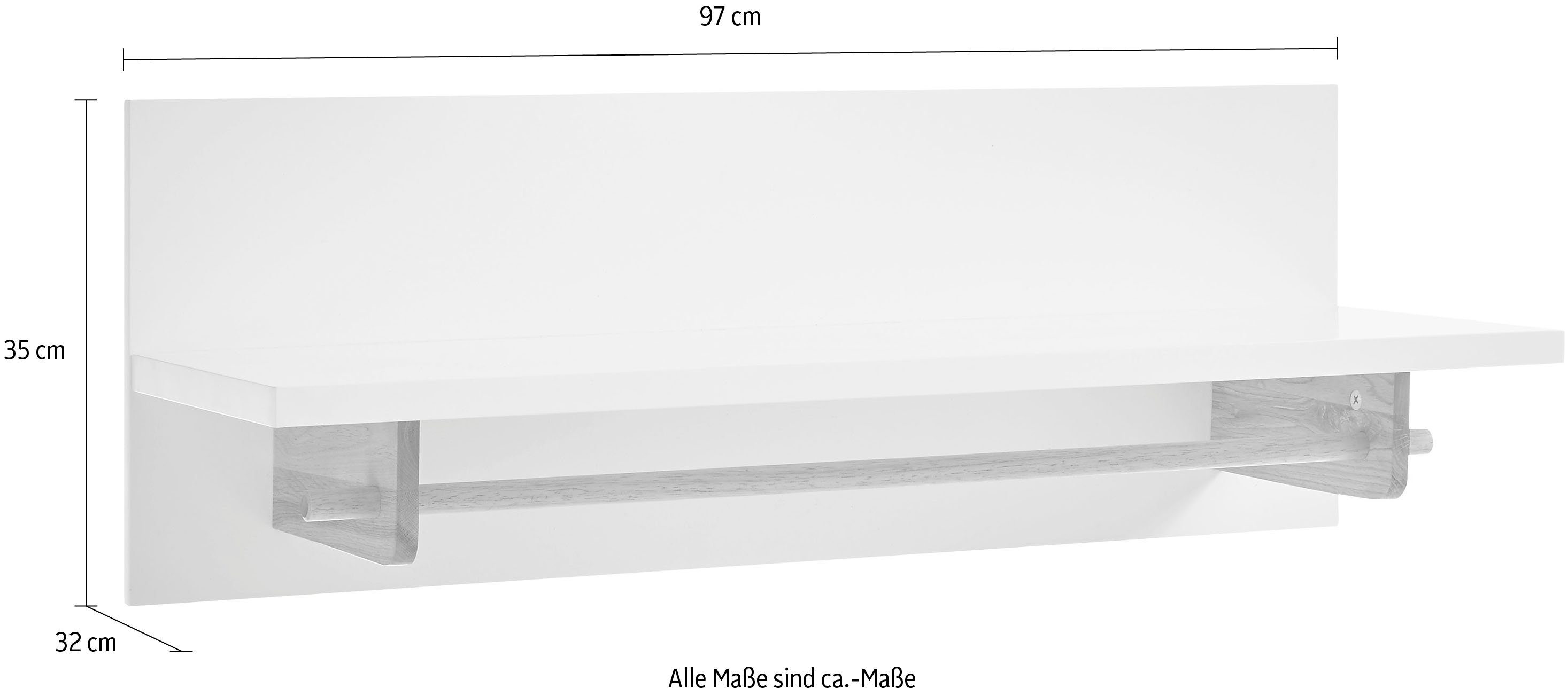 MCA furniture Kapstokpaneel Cervo Breedte ca. 97 cm (1 stuk)