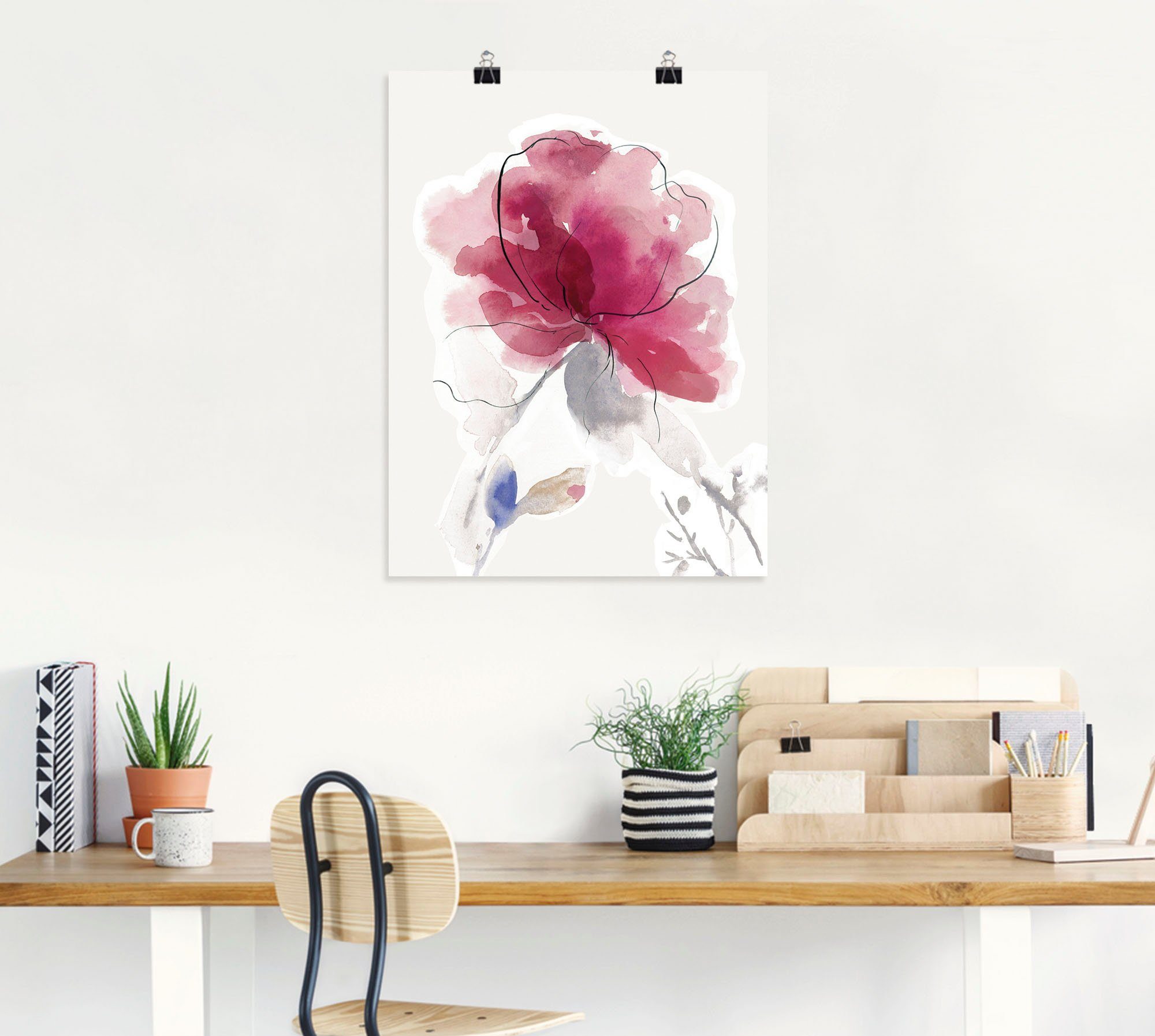 Artland Artprint Roze Bloesem II. als artprint van aluminium, artprint voor buiten, artprint op linnen, poster in verschillende maten. maten