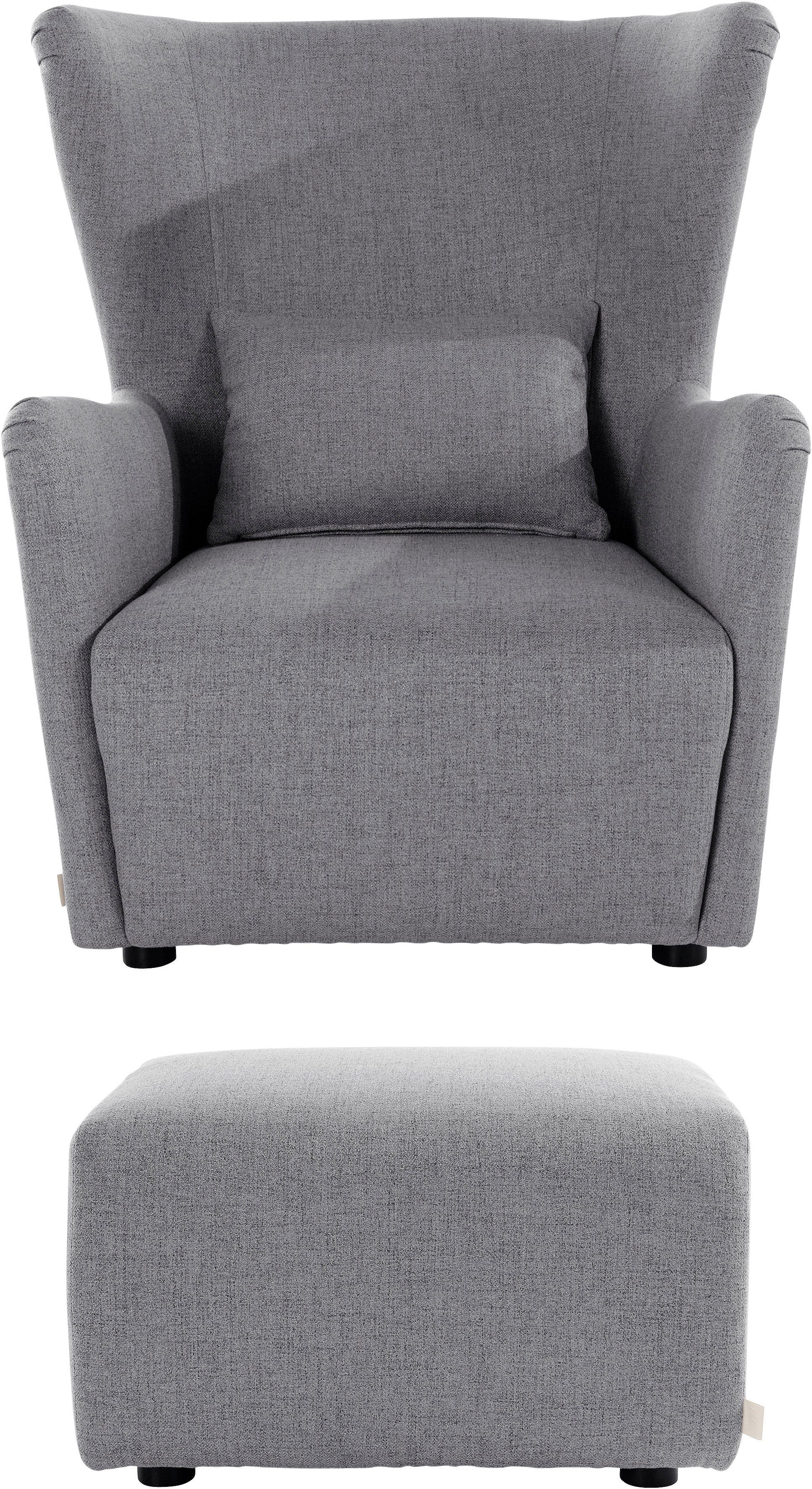 LeGer Home by Lena Gercke Oorfauteuil Levke Stoel naar keuze met of zonder hocker