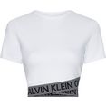calvin klein performance t-shirt wo - cropped ss t-shirt wit